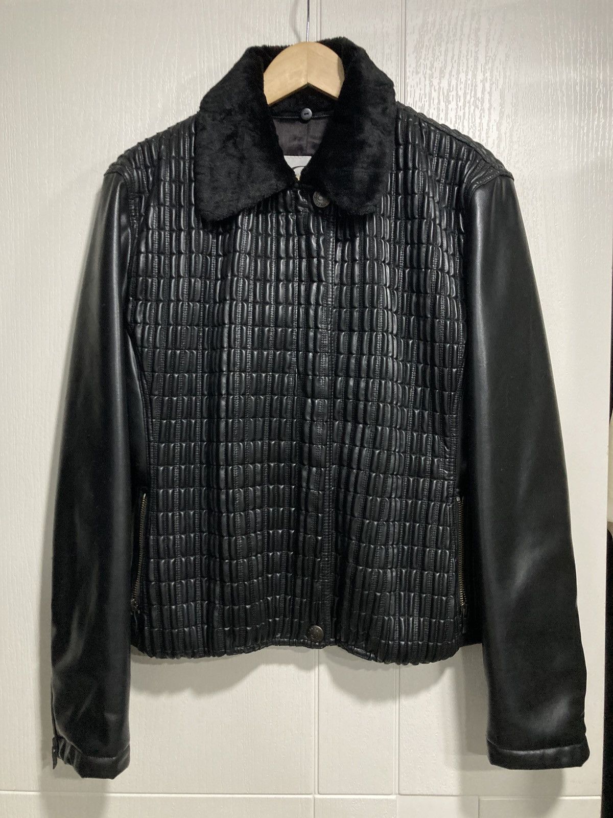Roberto Cavalli Cavalli Jeans Faux Leather Fur Jacket Size US XS / EU 42 / 0 - 1 Thumbnail
