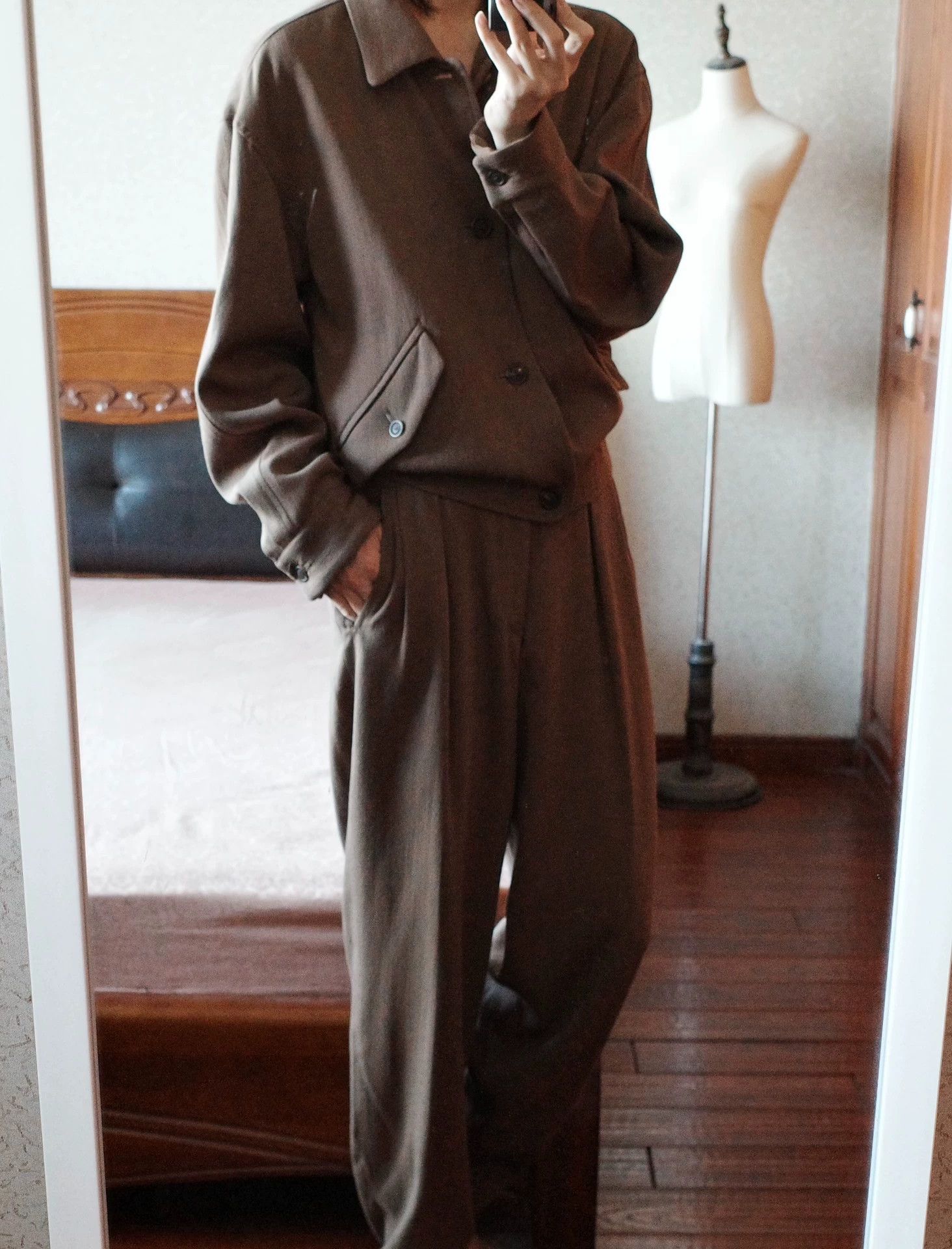 Issey Miyake Issey Miyake 90s Scimitar Sleeve Wool Bomber Jacket Set Size US M / EU 48-50 / 2 - 8 Thumbnail