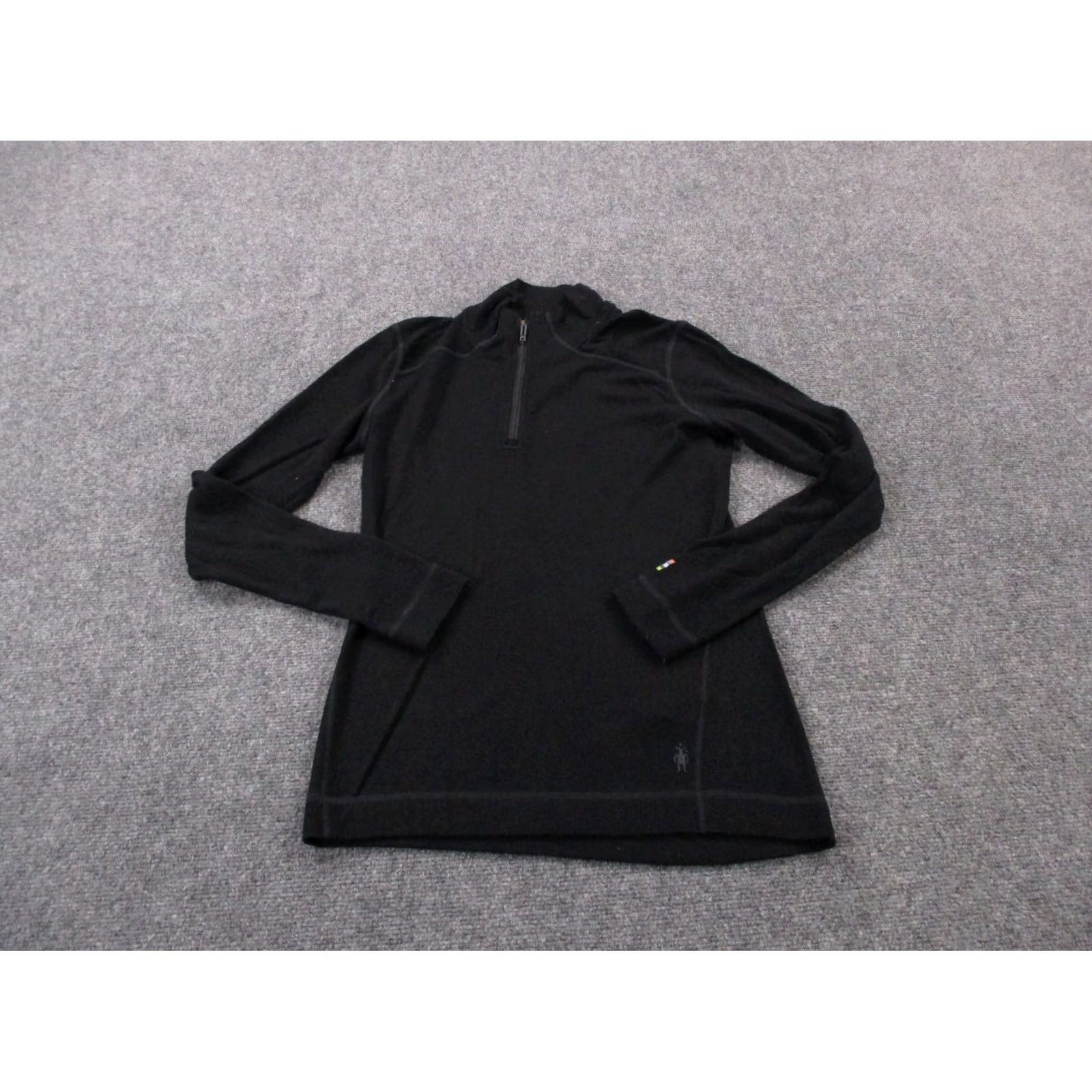 Smartwool SmartWool Jacket Womens M Black Merino Wool Base Layer Outdoor Hiking Windbreaker 1/4 Zip Thermal Lightweight Windproof Regular Logo Mens/Womens Size M / US 6-8 / IT 42-44 - 2 Thumbnail