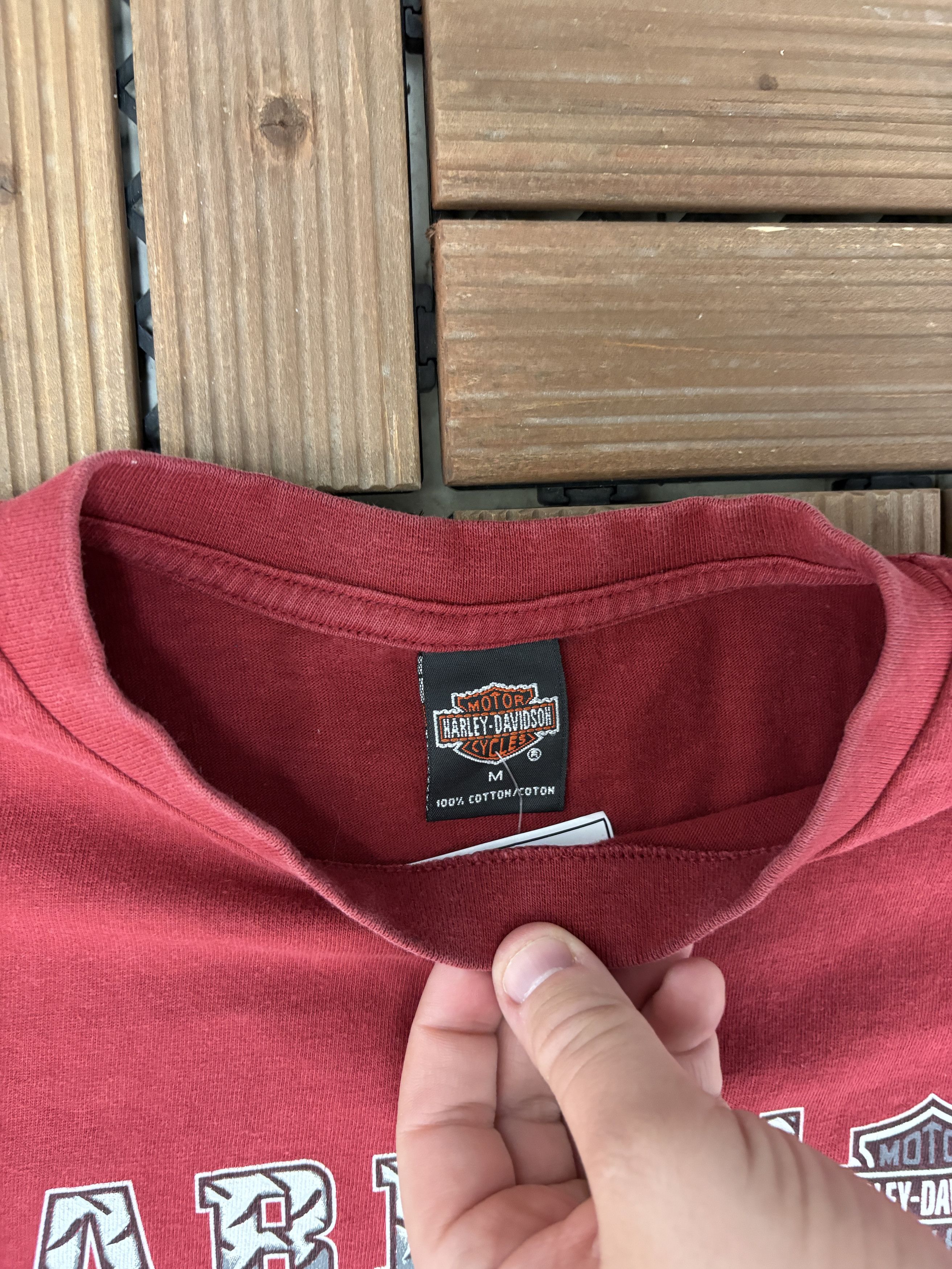 Vintage Harley Davidson Pittsfield, Massachusetts Vintage Red Tee Size US M / EU 48-50 / 2 - 5 Thumbnail