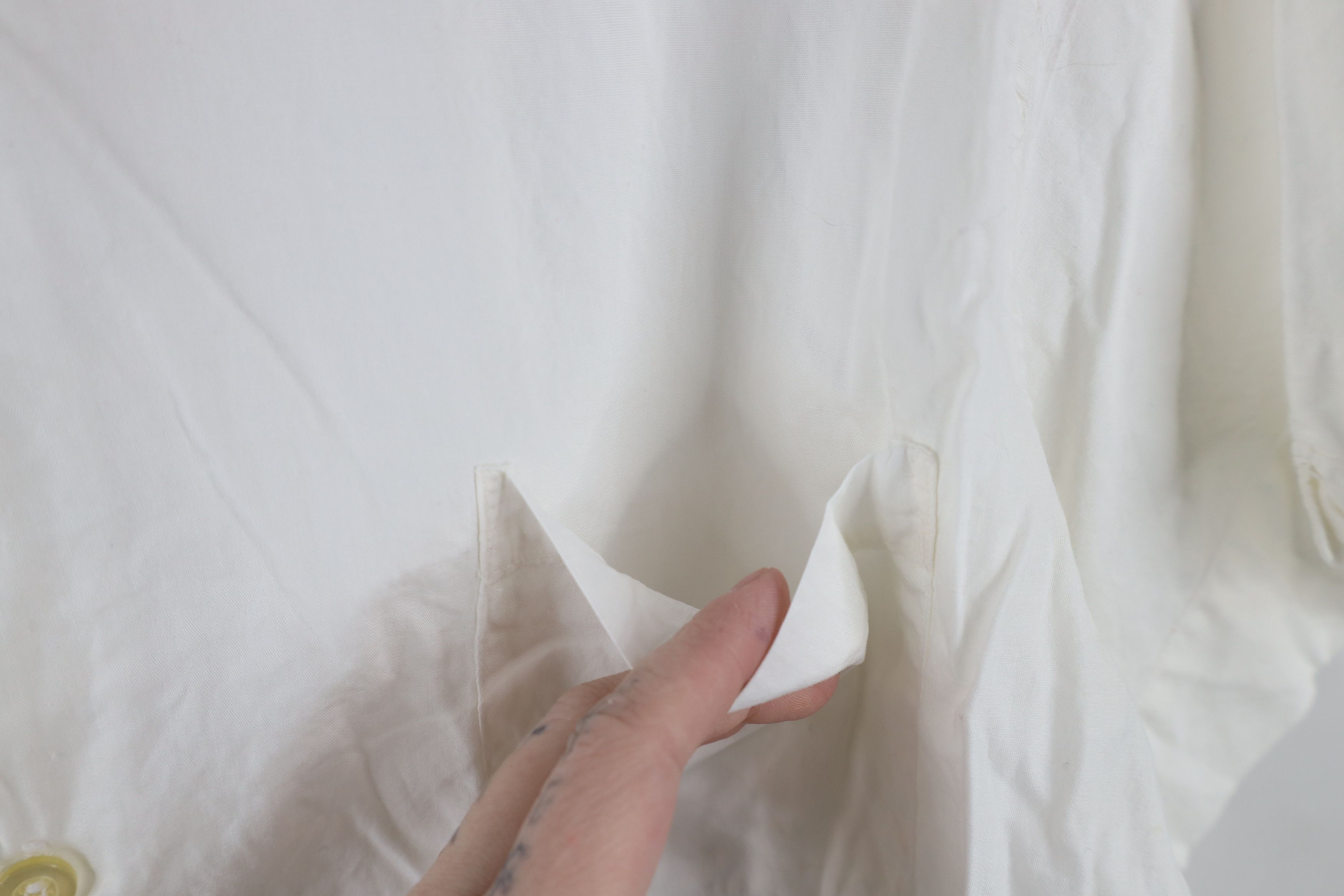 Vintage Vintage 50s Streetwear Collar Pima Cotton Shirt White USA Size US L / EU 52-54 / 3 - 5 Thumbnail