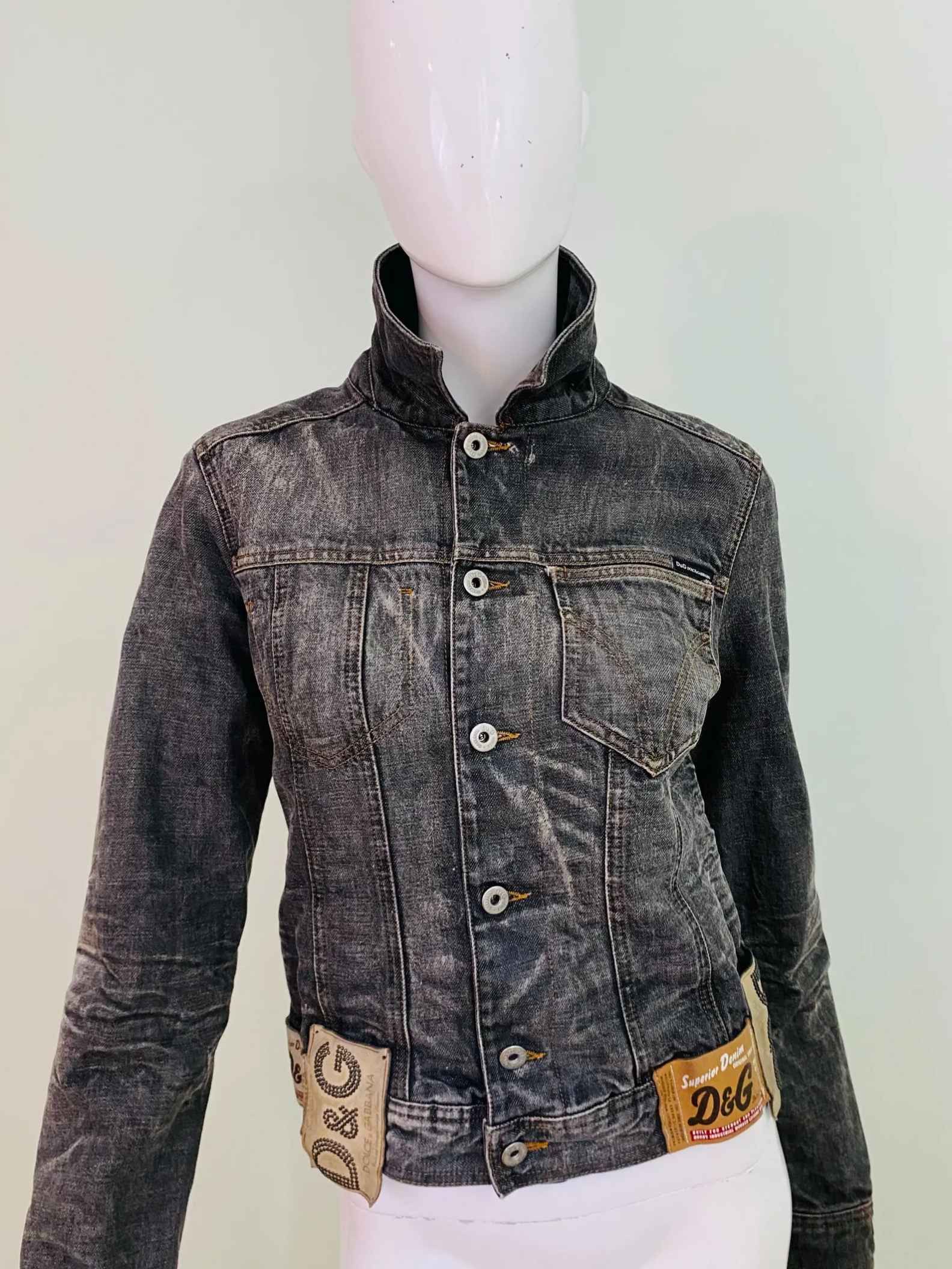 Dolce & Gabbana Dolce and Gabbana D&G Leather Patch Tab Jacket Size S / US 4 / IT 40 - 3 Thumbnail
