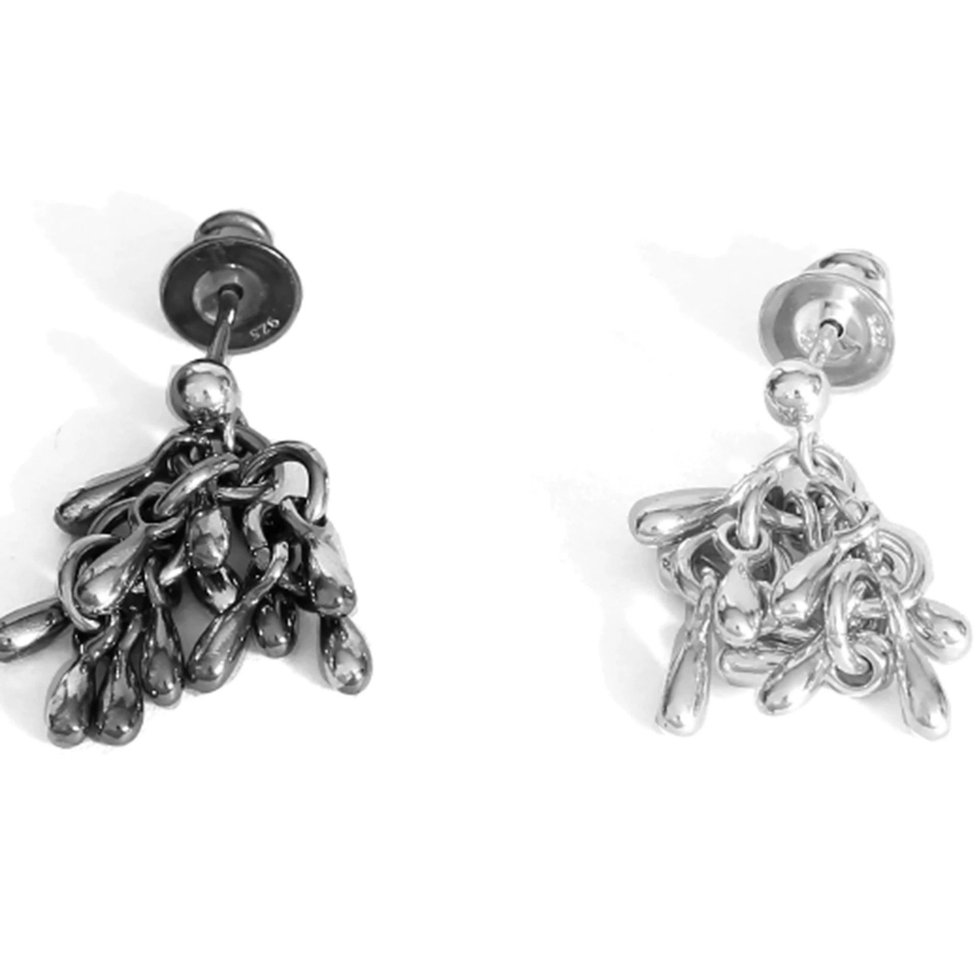 Chin Teo Chin Teo Sterling Silver Raindrop Earrings Two-Tone Size ONE SIZE - 1 Thumbnail