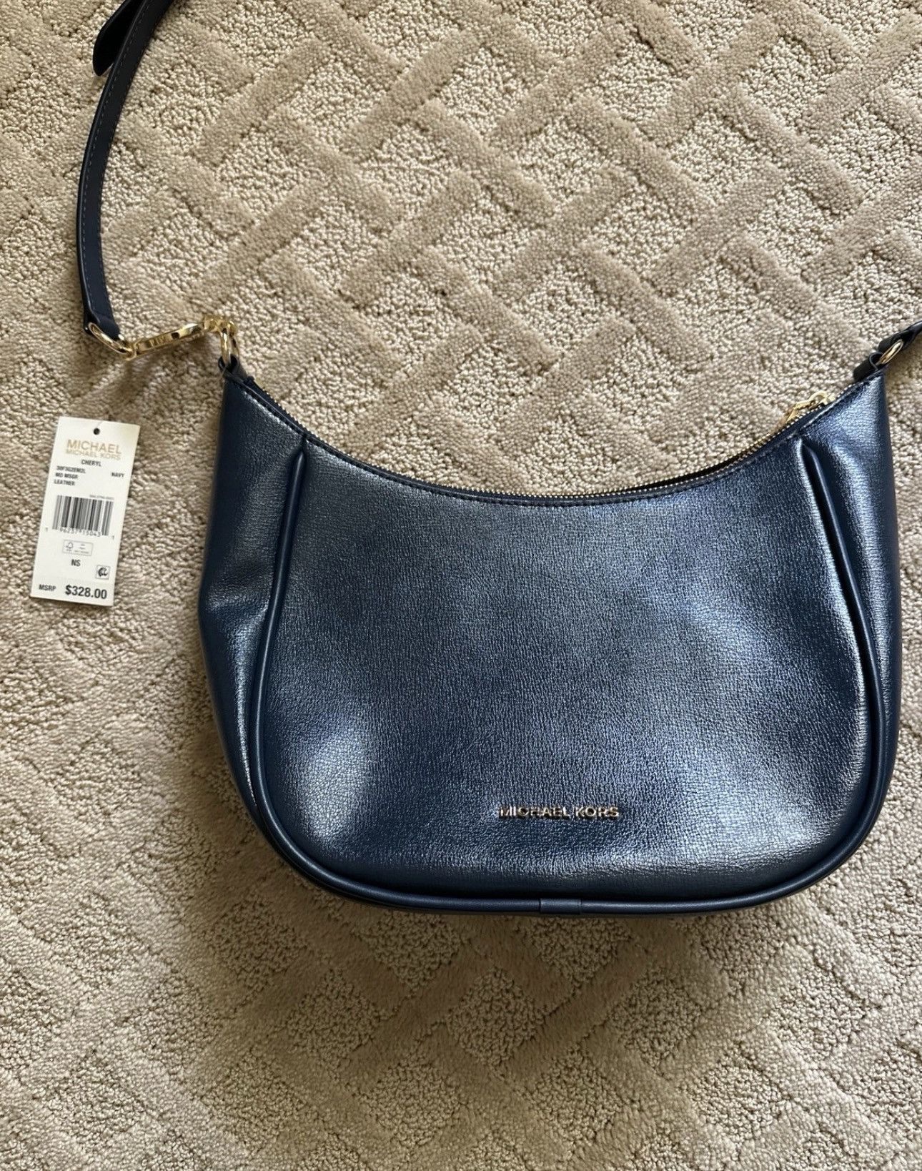 Michael Kors Michael Kors Cheryl Navy Blue Leather Size ONE SIZE - 2 Thumbnail