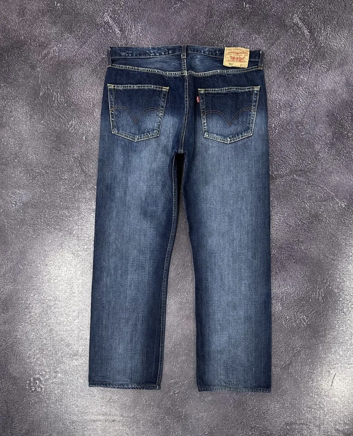 Levi's × Vintage Vintage Levi’s 501 Straight Fit Faded Blue Denim Jeans Size US 38 / EU 54 - 1 Thumbnail