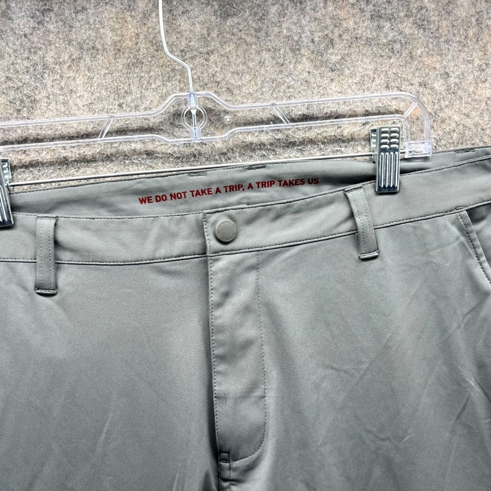 Rhone Rhone Pants Mens 36 Gray Chino Flat Front Stretch Polyester Golf Slacks Size US 36 / EU 52 - 5 Thumbnail