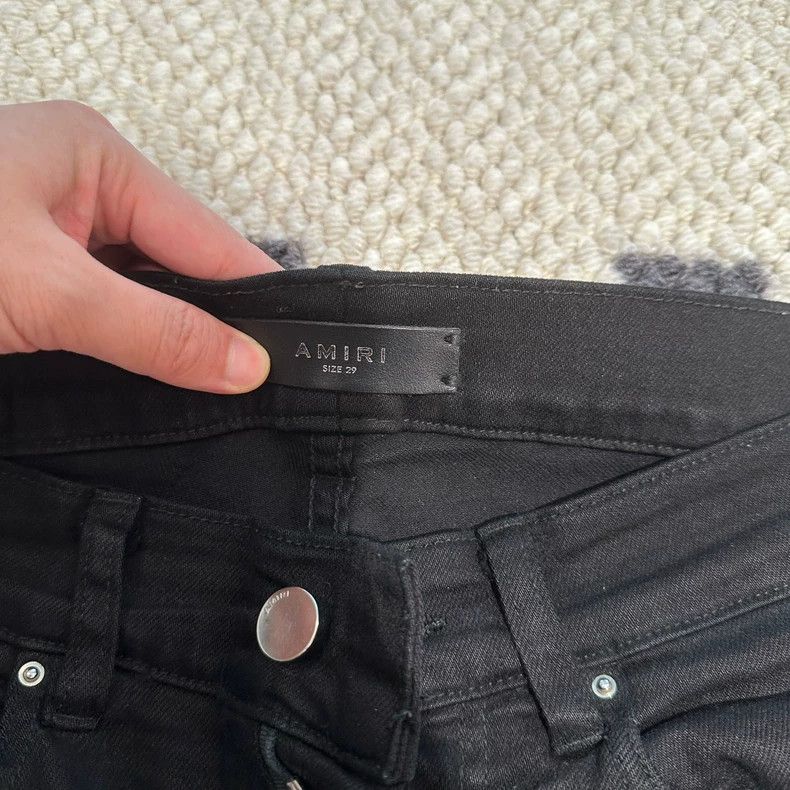 Amiri AMIRI 16SS MX0 Black Python Patch Jeans- dmc Size US 30 / EU 46 - 1 Thumbnail