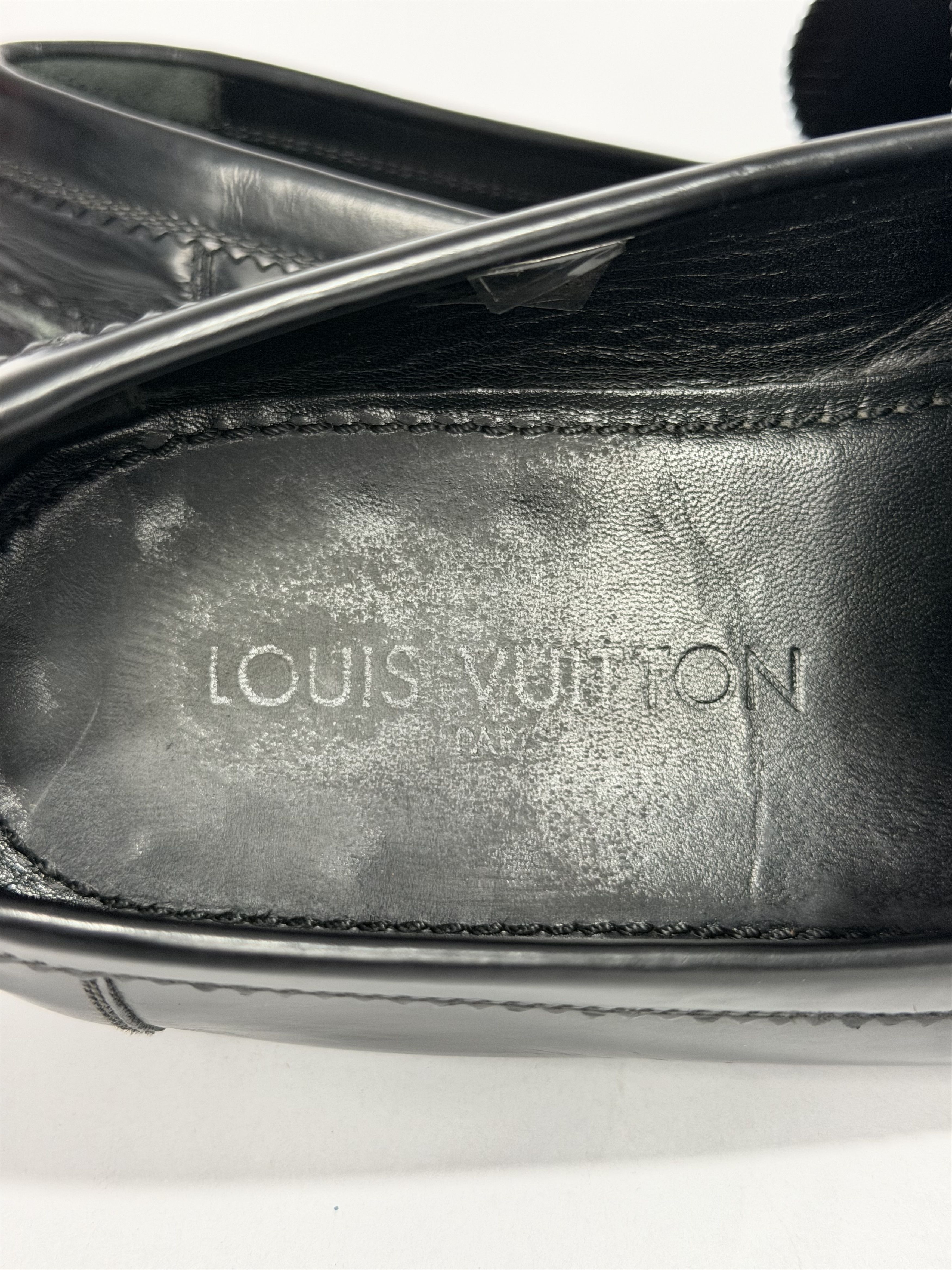 Louis Vuitton Louis Vuitton Black Glossy Leather Dress Loafers Size US 9.5 / EU 42-43 - 6 Thumbnail