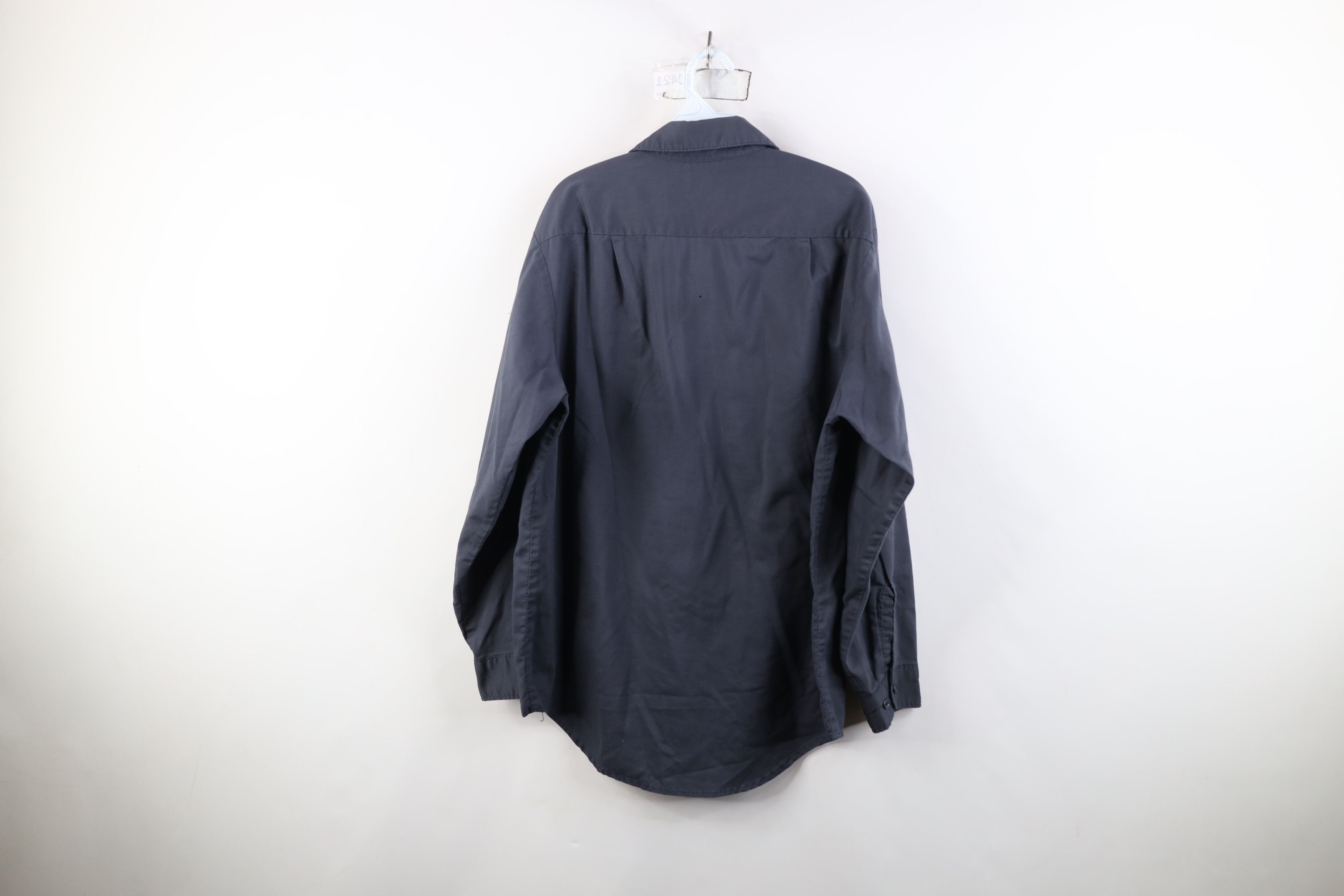 Vintage Vintage 70s Big Mac Workwear Collared Button Shirt Gray USA Size US L / EU 52-54 / 3 - 13 Thumbnail