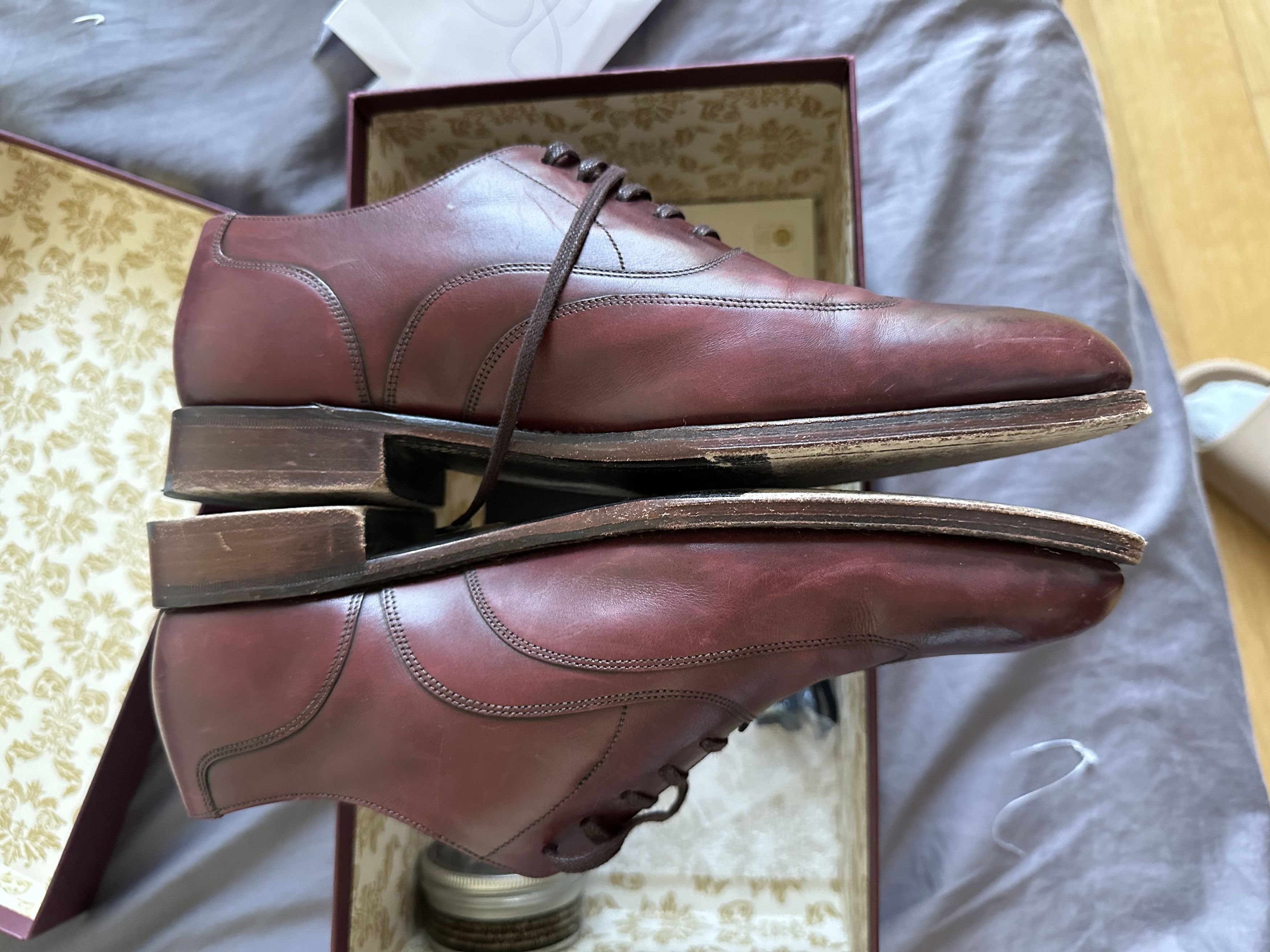 Loake Loake 1880 Warminster Black Cherry Oxfords Size US 6.5 / EU 39-40 - 4 Thumbnail