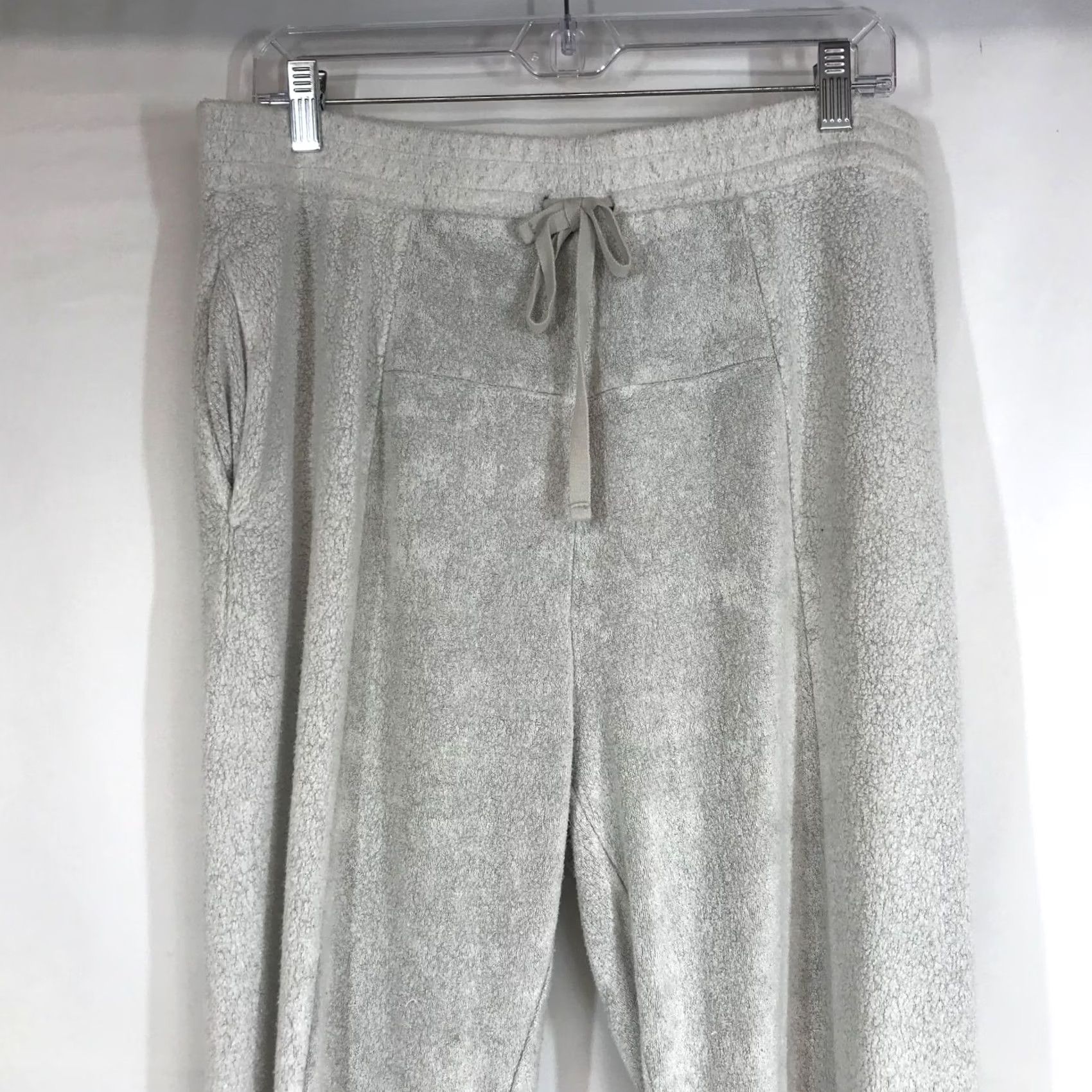 Free People FREE PEOPLE- WOMEN'S MEDIUM - GRAY ELASTIC WAIST SOFT DRAWSTRING JOGGERS Size 32" / US 10 / IT 46 - 2 Thumbnail