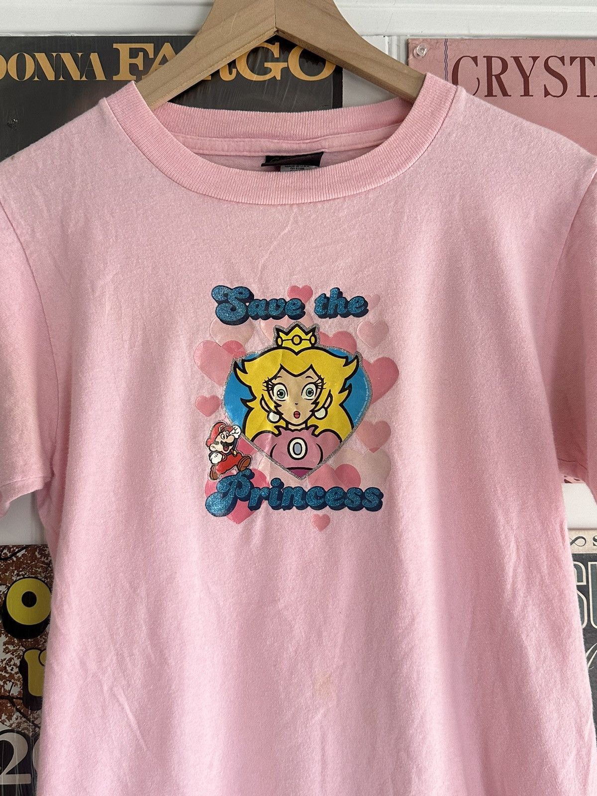 Changes 90s Pink Princess Peach Mario save the princes tee Size US M / EU 48-50 / 2 - 2 Thumbnail