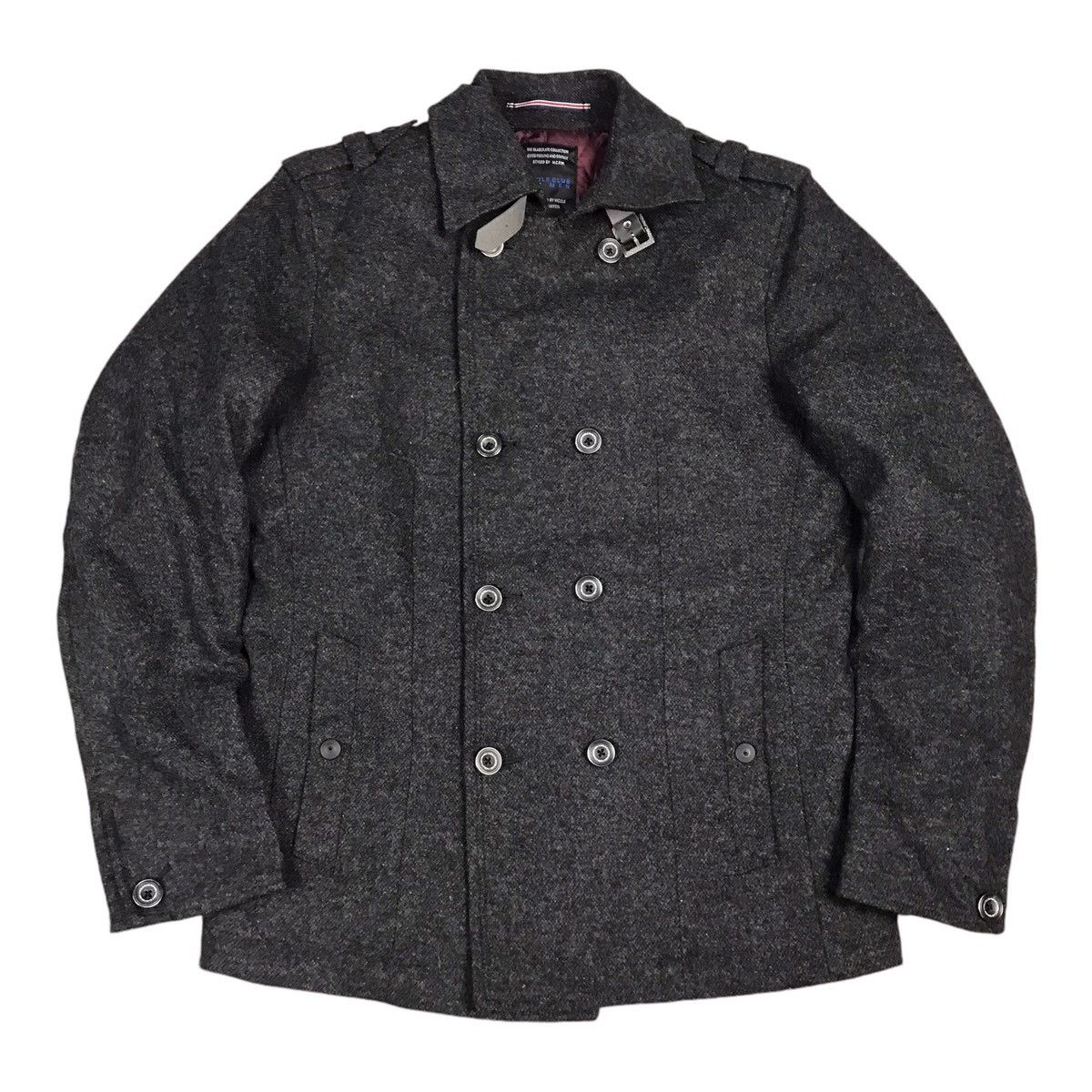Japanese Brand × KMRii × Nicole Club NICOLE CLUB WOOL DOUBLE BUTTON DRAK GRAY JACKET Size US S / EU 44-46 / 1 - 1 Thumbnail