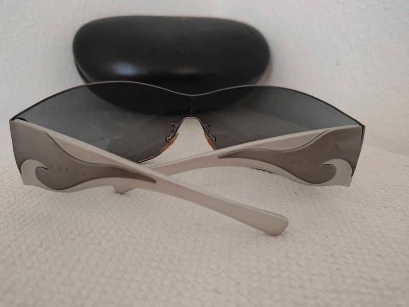 Prada PRADA Sunglasses Flame 2004 Star Mask Fire Chrome Silver Size ONE SIZE - 4 Thumbnail