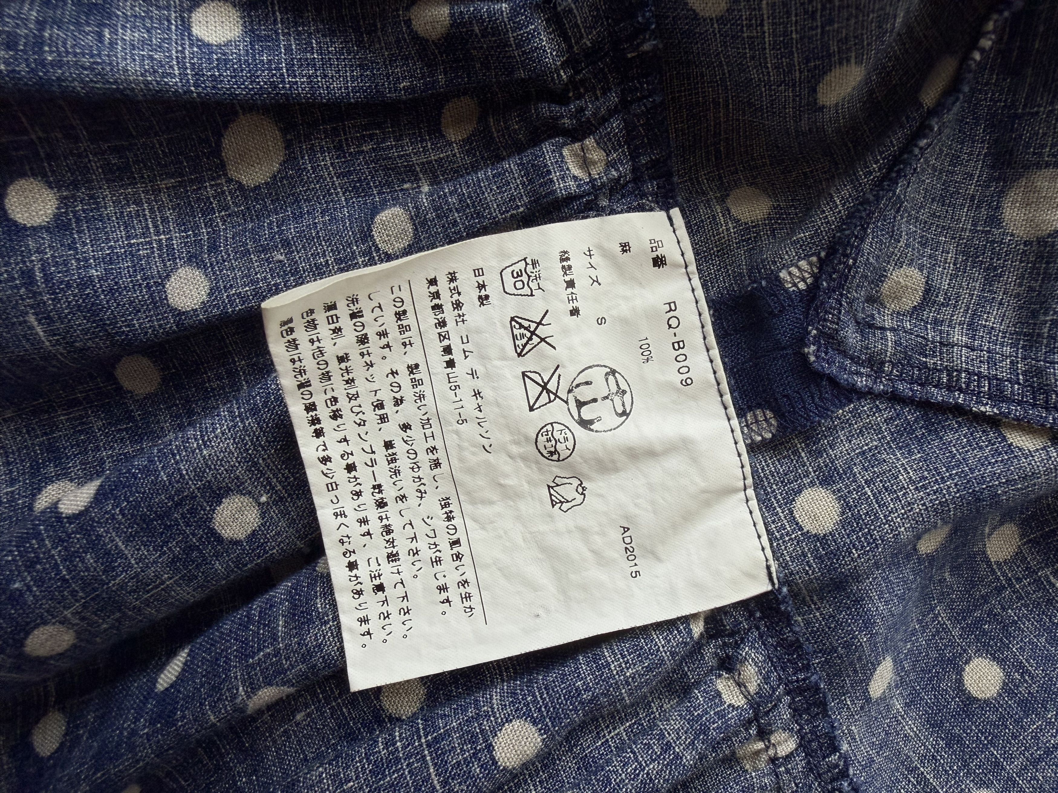 Comme des Garcons Comme des Garçons Linen Polka Dot Blouse Navy Tie Top S Size S / US 4 / IT 40 - 7 Thumbnail