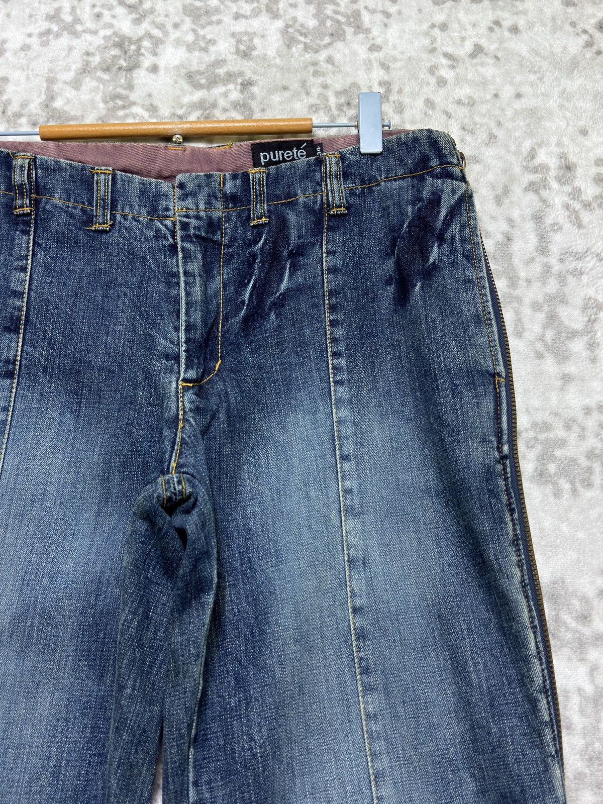Japanese Brand Purete Equipment Zip Detail Denim Y2K Adjustable Straight Size US 34 / EU 50 - 5 Thumbnail