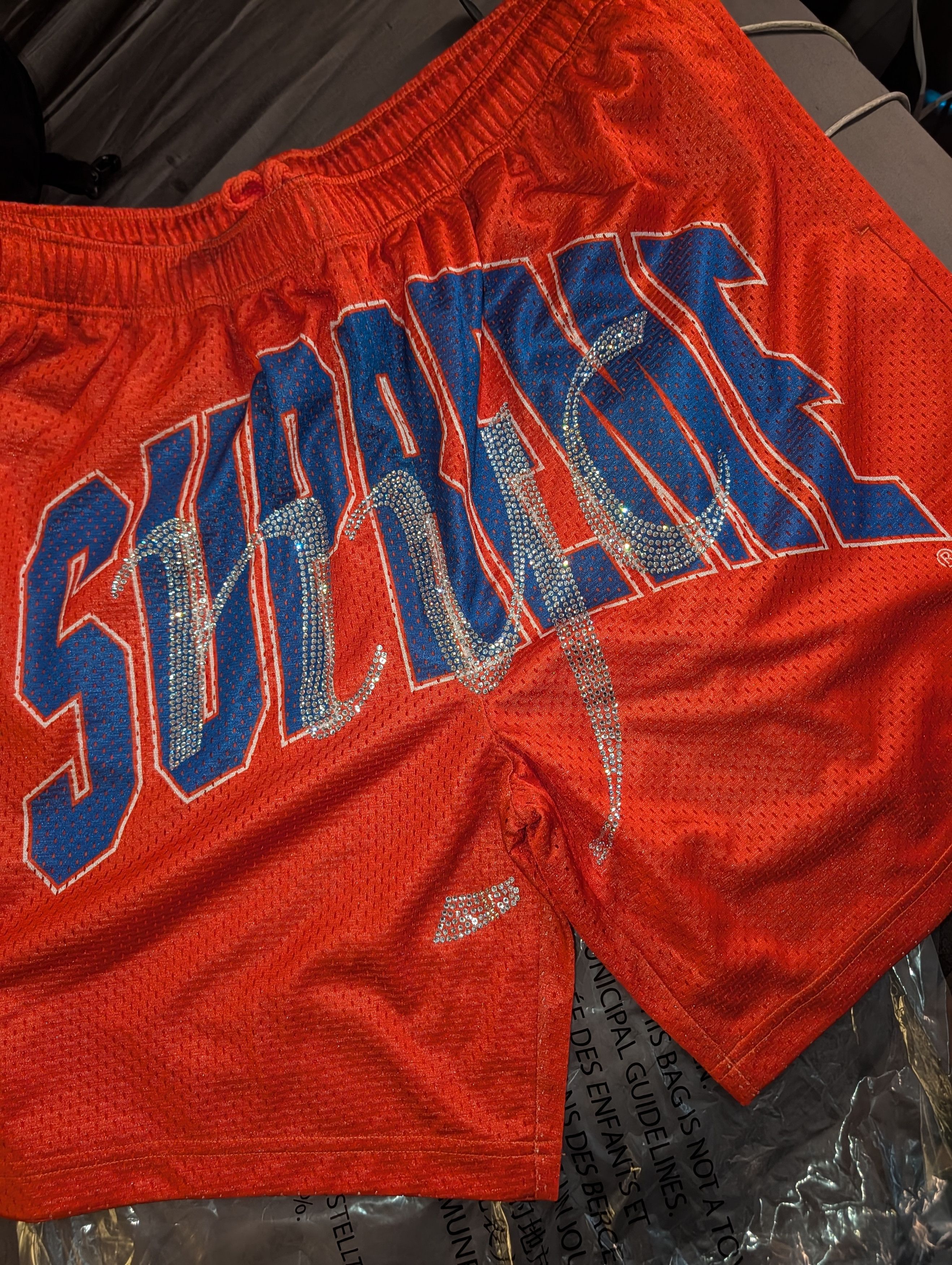 Supreme Supreme Rhinestone Mesh Short - Orange - Large Size US 34 / EU 50 - 3 Thumbnail