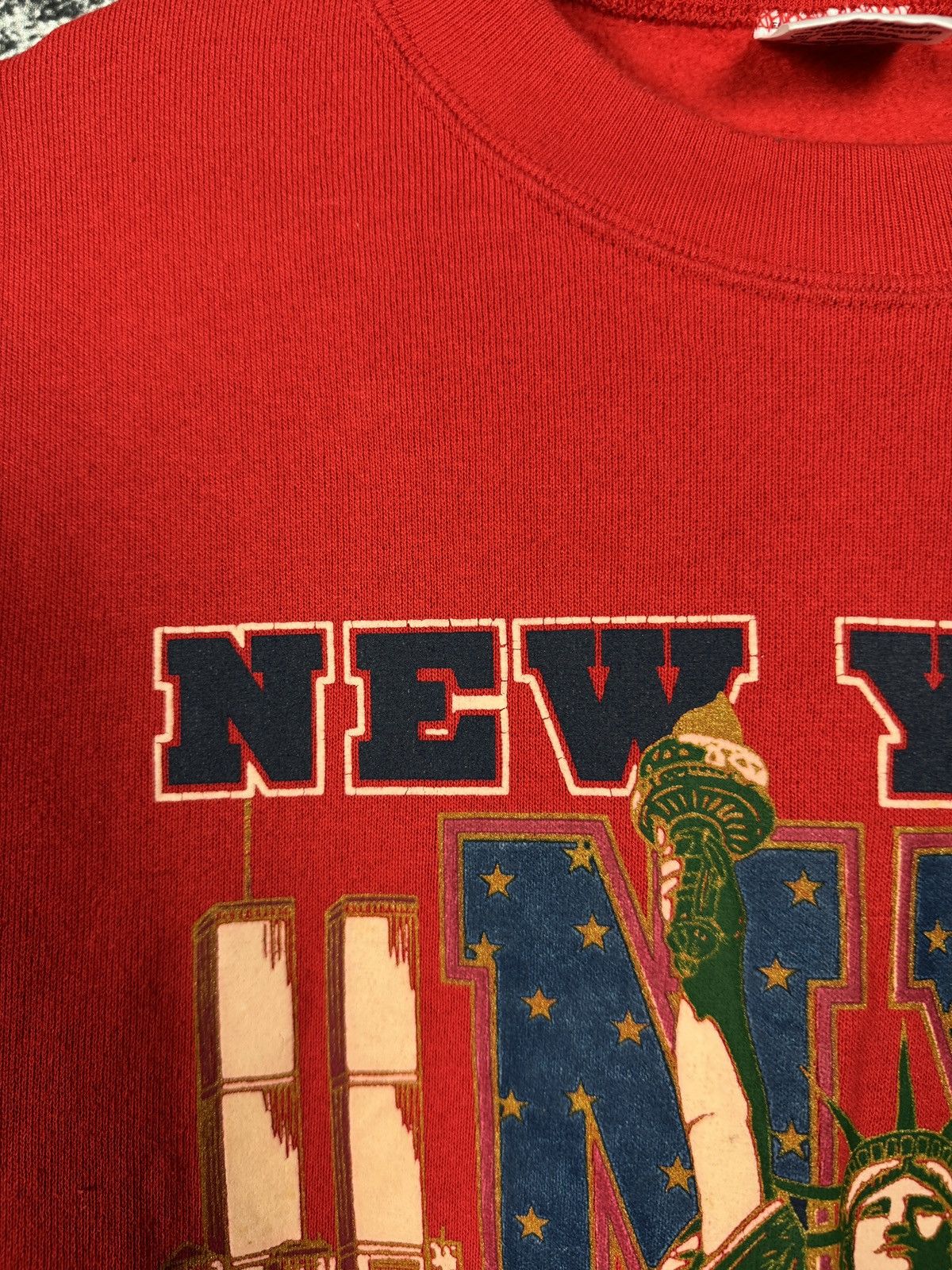 Vintage New York Vintage 90s Sweatshirt Statue of Liberty USA Size L Size US L / EU 52-54 / 3 - 6 Thumbnail