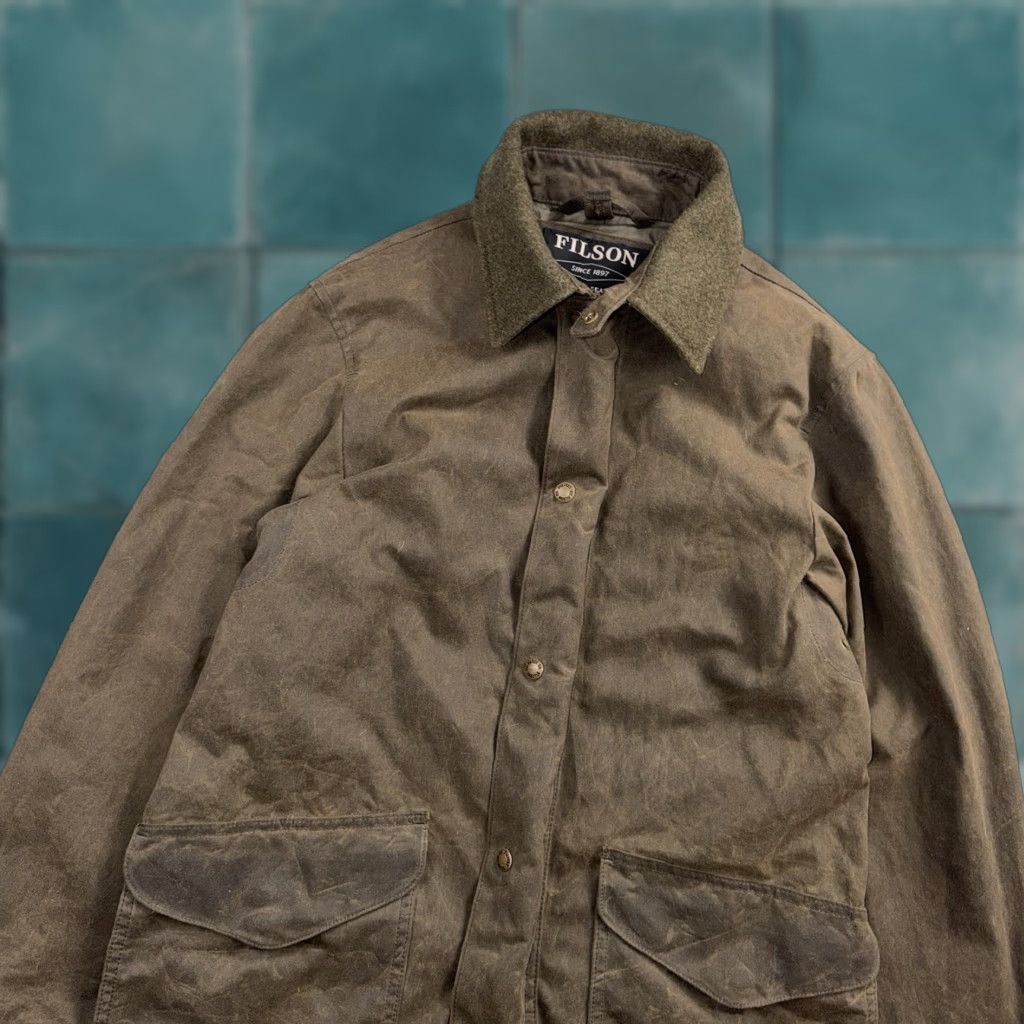 Filson VINTAGE Filson Trench Coat Jacket Waxed Olive Oil Cloth XS Men Army Waxed Mint Condition Size US XS / EU 42 / 0 - 1 Thumbnail
