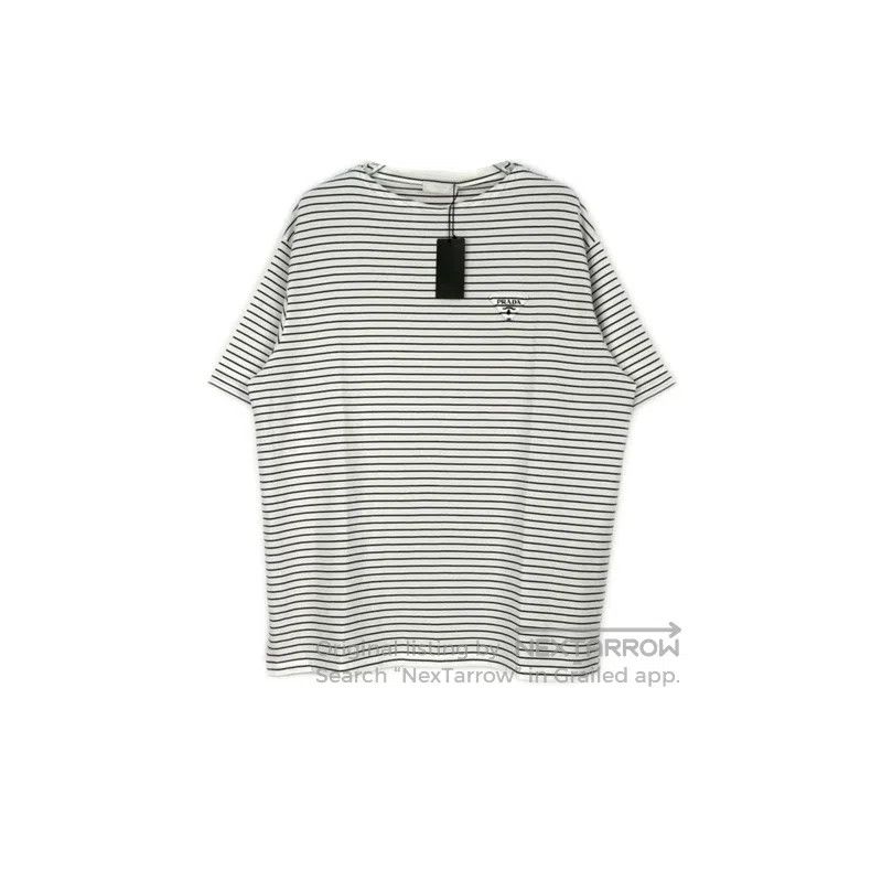 Prada Prada White striped patch letter triangle label short slee Size US XS / EU 42 / 0 - 1 Thumbnail