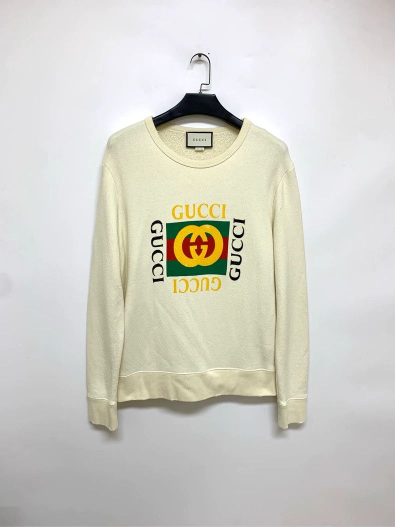 Gucci Classic Gucci GG Sweatshirt in Beige | Grailed