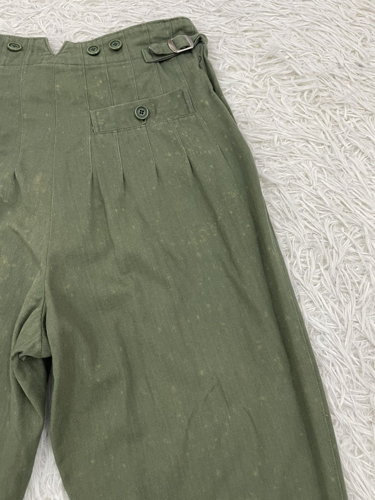 Yohji Yamamoto Vtg Y's Yohji Yanamoto Green Army Pant Size US 26 / EU 42 - 11 Thumbnail