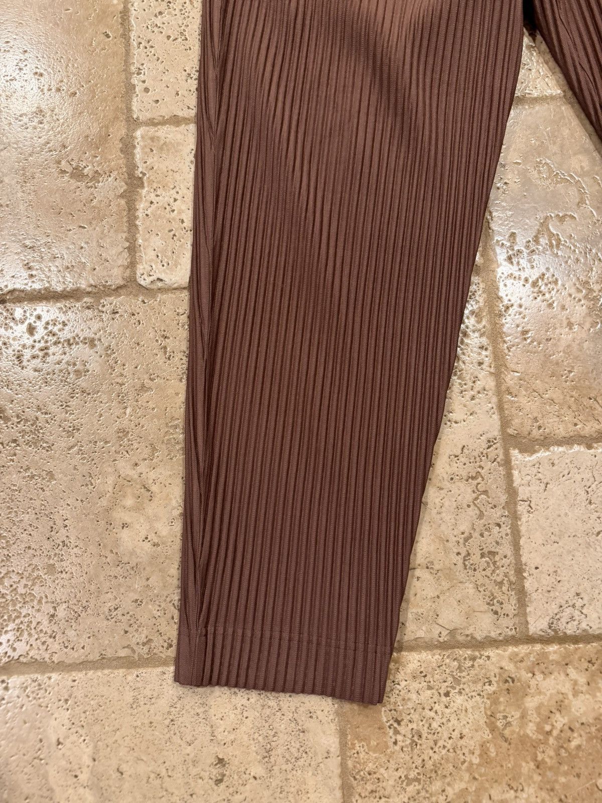 Homme Plisse Issey Miyake Homme Plisse Issey Miyake Pleated Brown Trouser Pants Size US 34 / EU 50 - 2 Thumbnail