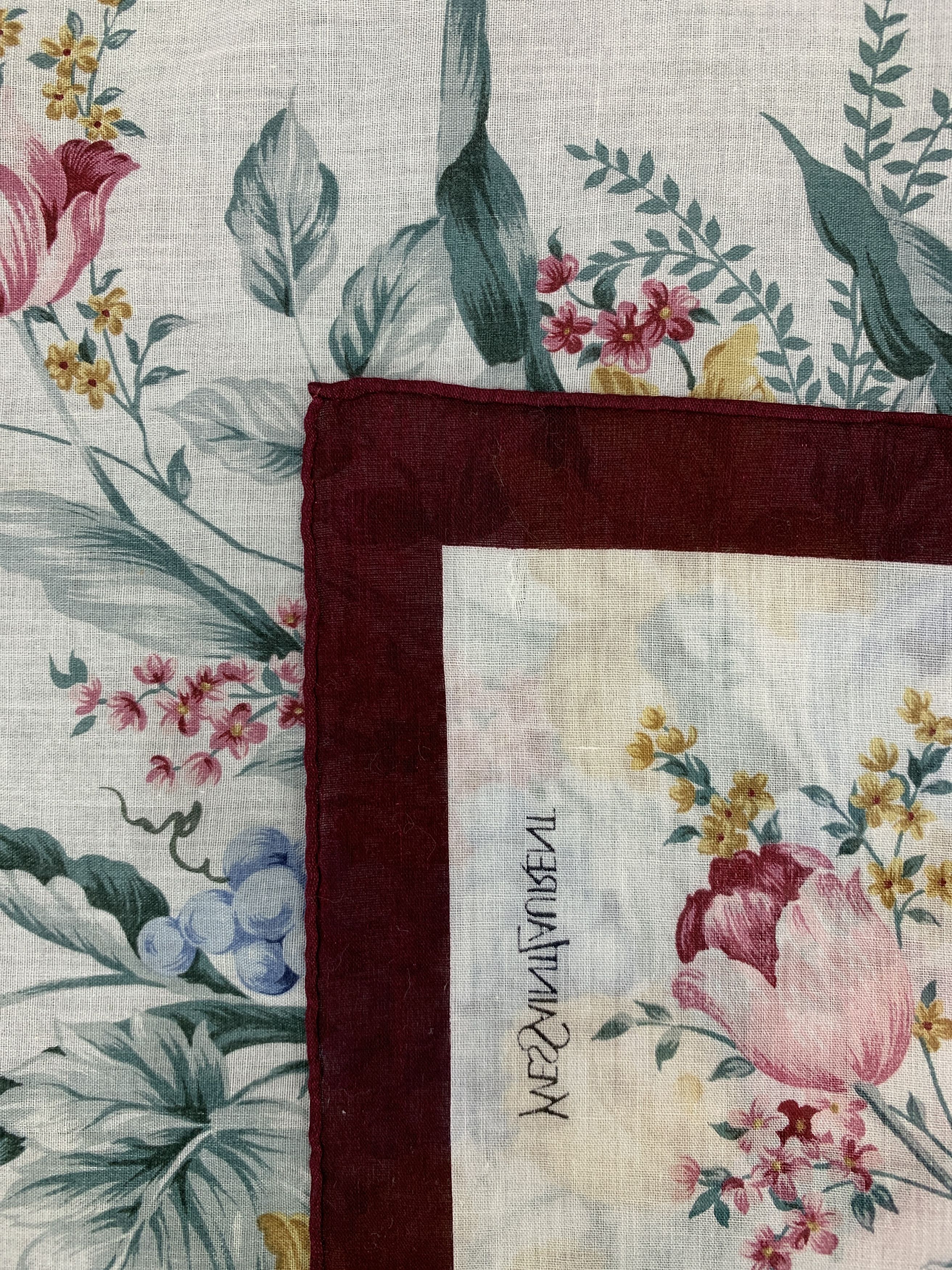 Vintage × Yves Saint Laurent Vintage Yves Saint Laurent Scarf Handkerchief - HKA975 Size ONE SIZE - 10 Thumbnail