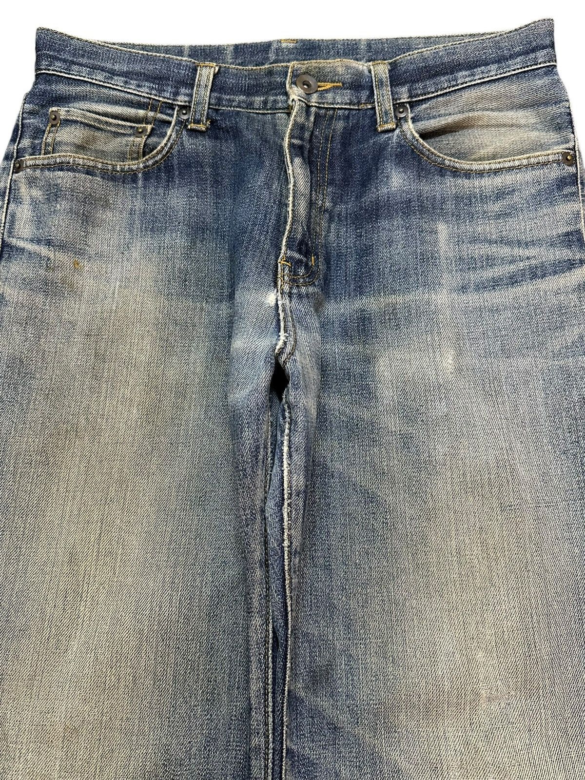 Uniqlo Vintage Japanese Uniqlo Blue Faded Wash Distress Style Jeans Size US 30 / EU 46 - 3 Thumbnail