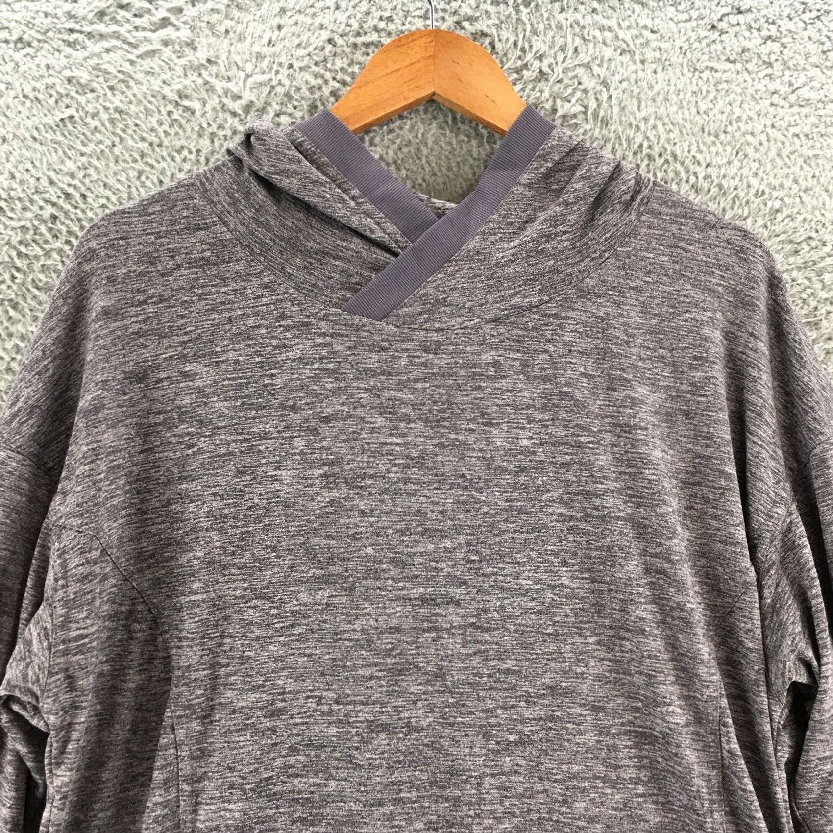 Vintage MONDETTA Hoodie Sweatshirt Top Womens Large Purple Pullover Long Sleeve Shirt Casual Fall Winter Spring All Seasons Crew Neck Size L / US 10 / IT 46 - 3 Thumbnail