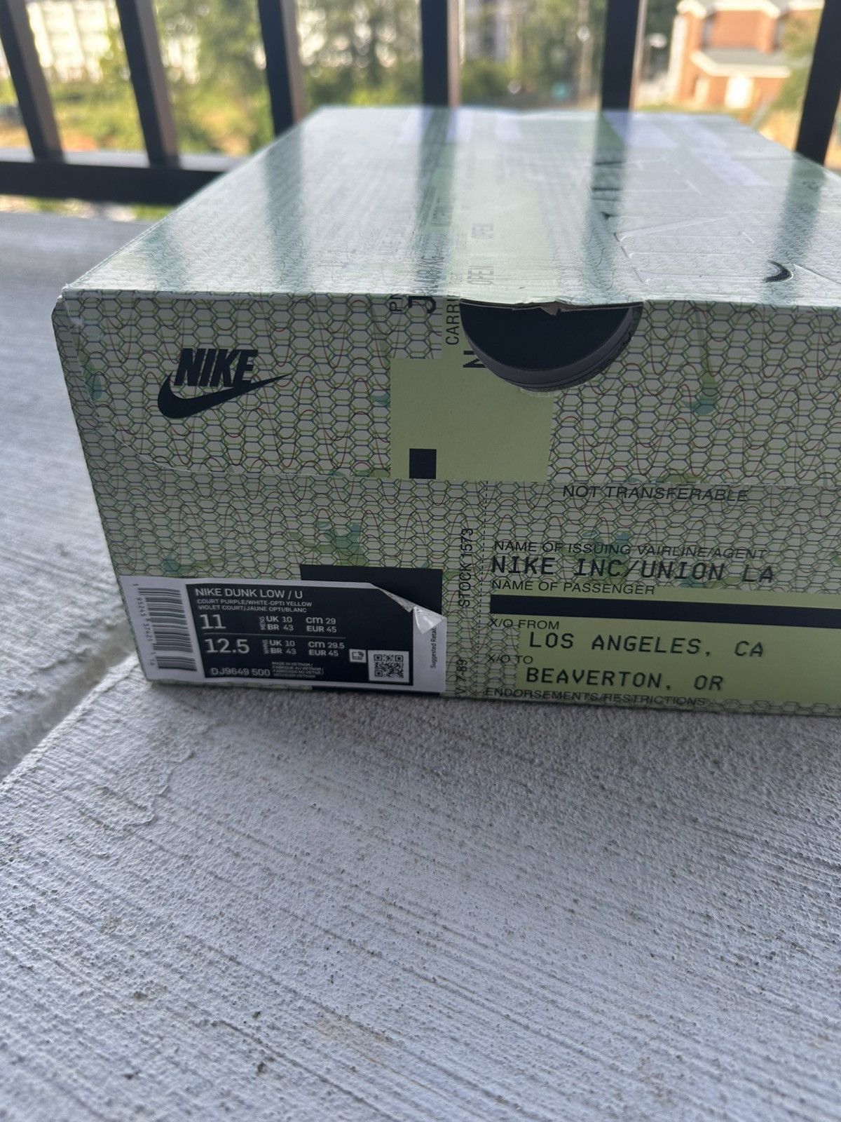 Nike Union x LA Dunk Low ‘Passport pack - court purple’ Size US 11 / EU 44 - 6 Thumbnail