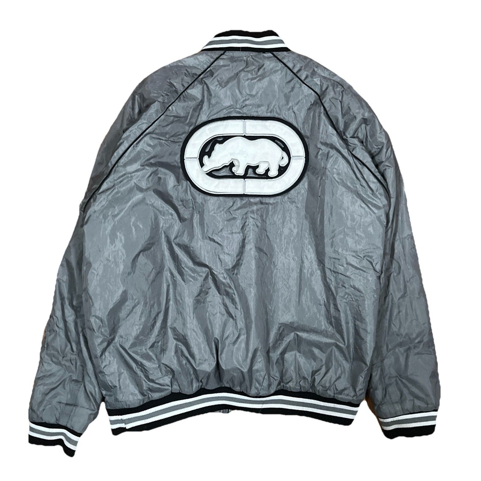 Ecko Unltd. VTG Ecko Unltd Rhino Jacket Grey Sz Large USA 90s Y2K FLAWS Size US L / EU 52-54 / 3 - 1 Thumbnail