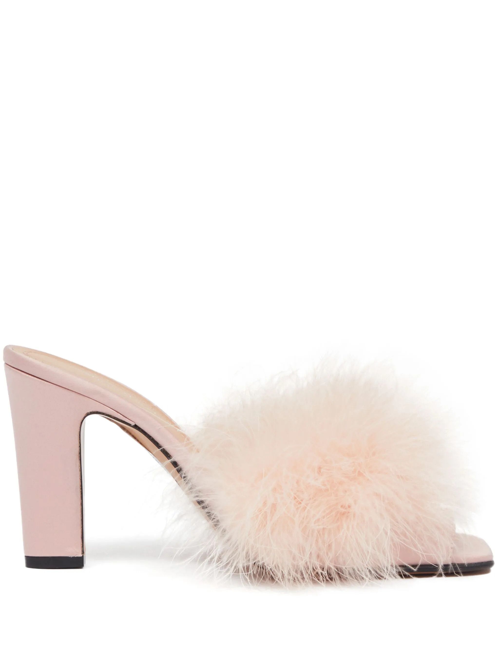 Maison Margiela oc11z0725 Fluffy Mules in Light Pink Size US 7 / IT 37 - 1 Thumbnail