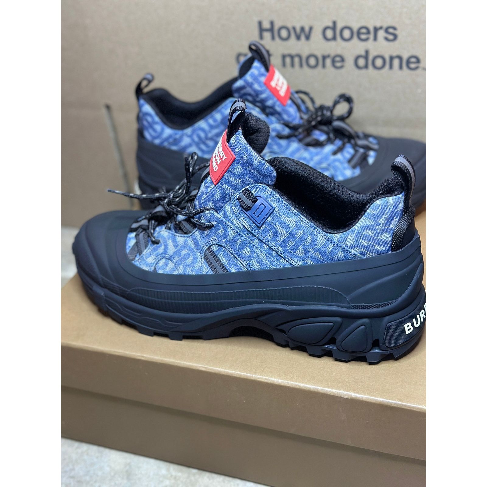 Burberry Burberry Arthur Monogram Print Sneaker Blue | Size 11US Size US 11 / EU 44 - 3 Thumbnail