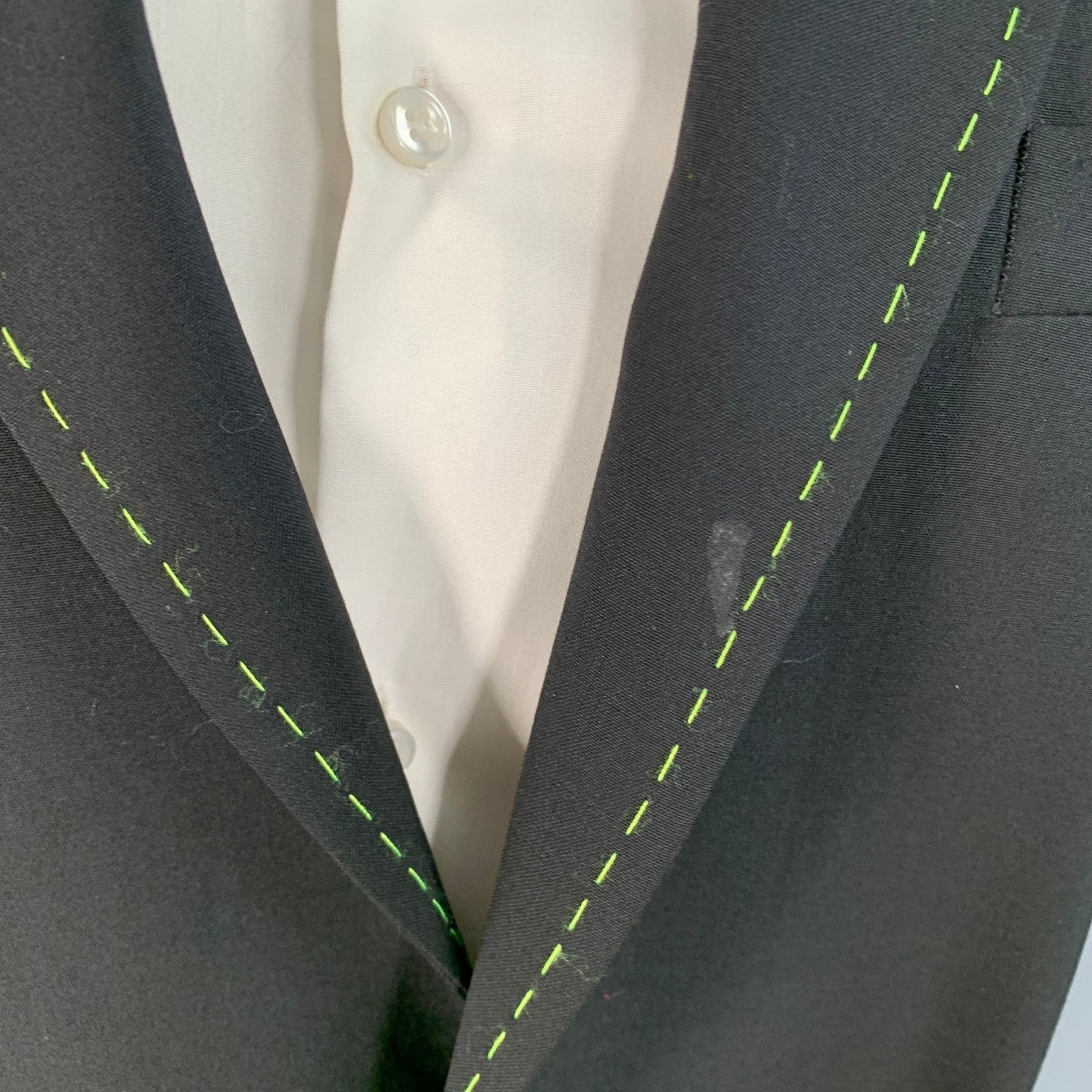 MSGM MSGM Size 34 Contrast Stitch Wool Notch Lapel Sport Coat Size 34R - 10 Thumbnail