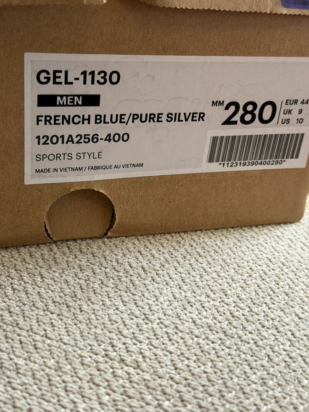 Asics ASICS GEL - 1130 - French Blue Pure Silver Size US 10 / EU 43 - 9 Thumbnail