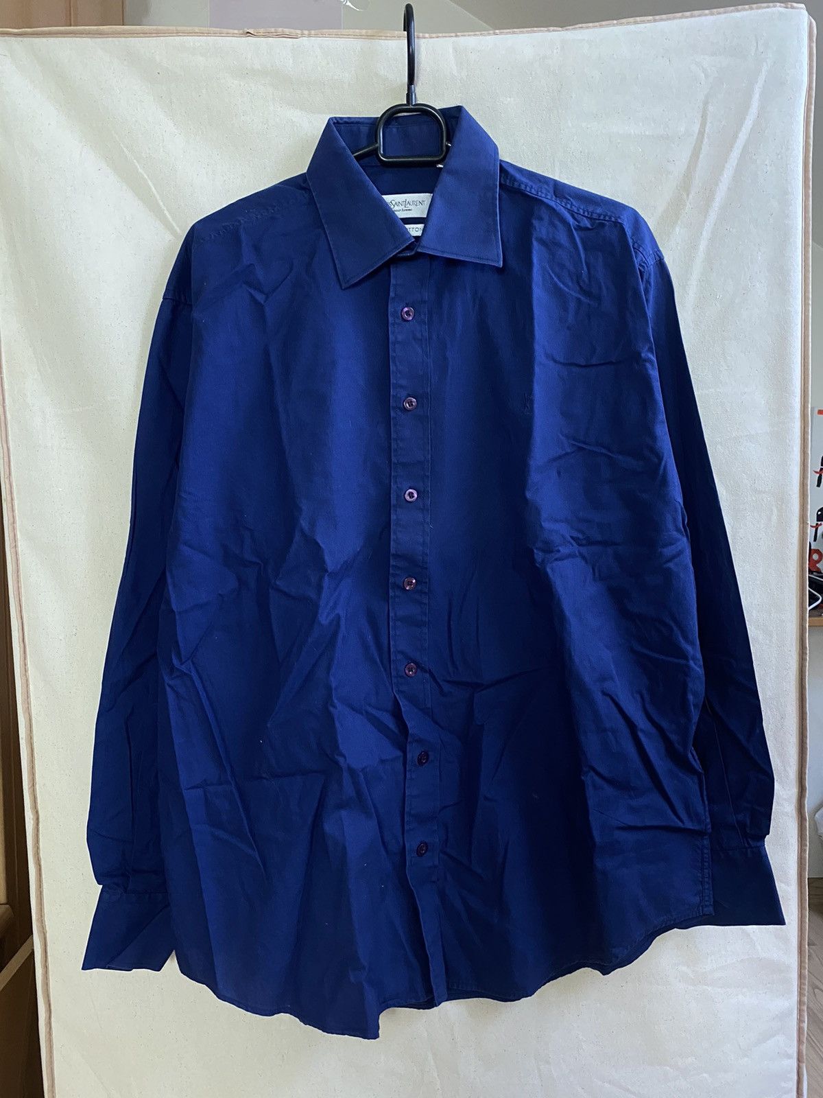 Vintage × Yves Saint Laurent Yves Saint Laurent Logo Vintage Button Shirt Size L Size US L / EU 52-54 / 3 - 4 Thumbnail