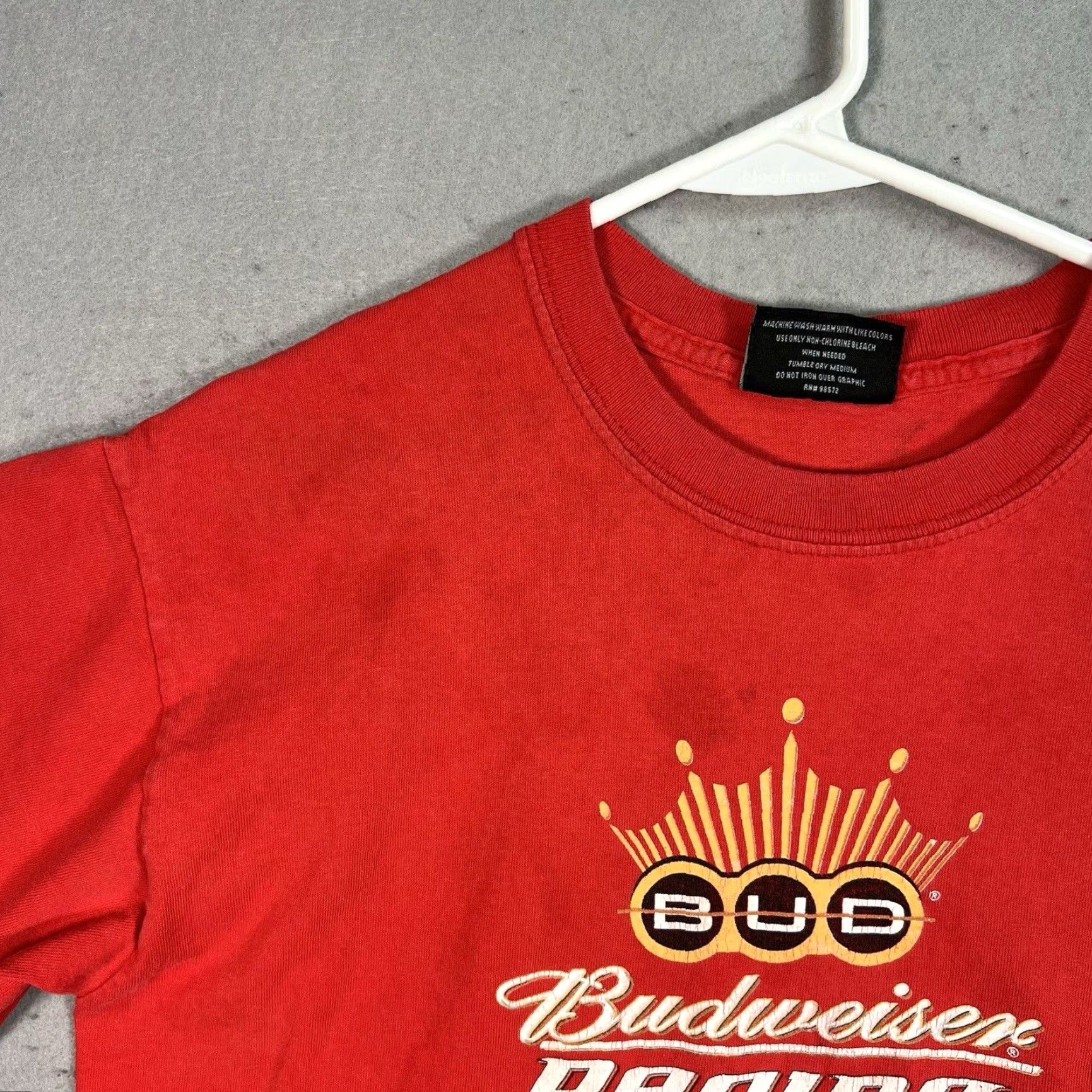 Vintage VINTAGE Budweiser Racing Nascar Earnhardt T Shirt Adult Medium Red Mens Size US M / EU 48-50 / 2 - 6 Thumbnail