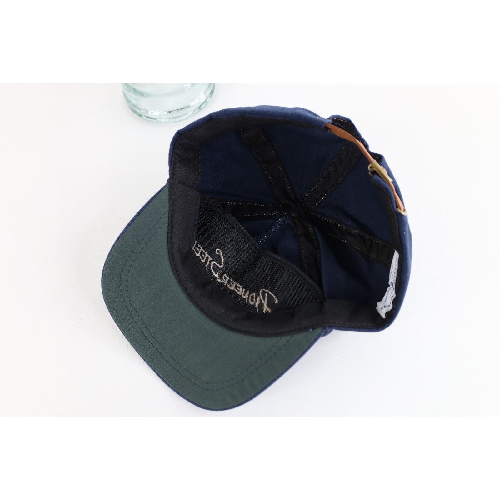 Vintage Vintage 90s Distressed Pioneer Steel Leather Strapback Hat Size ONE SIZE - 10 Thumbnail