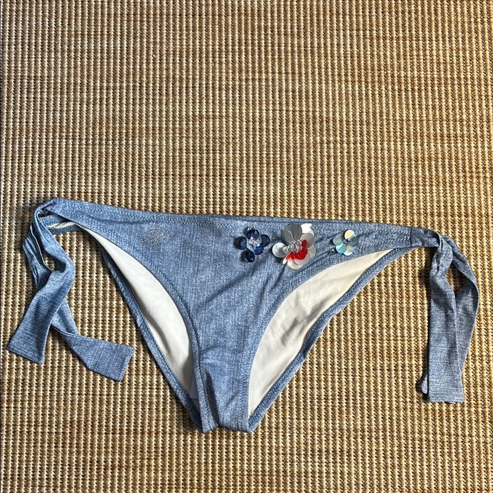 Blumarine NWT Blumarine Blue Denim Bikini Set Swimwear Size M Size ONE SIZE - 12 Thumbnail