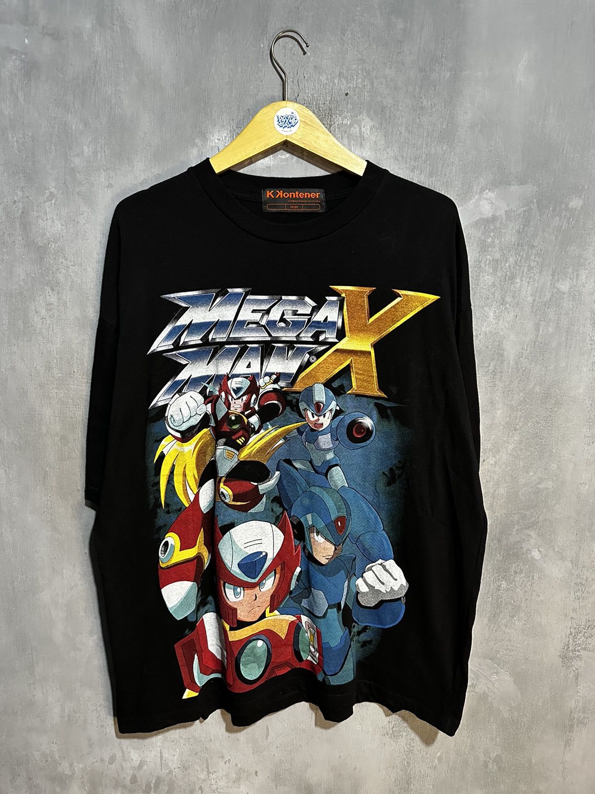 image of Mega Man X Fansmadeasianboot Tee Raptees Game Tshirt in Black, Men's (Size Large)