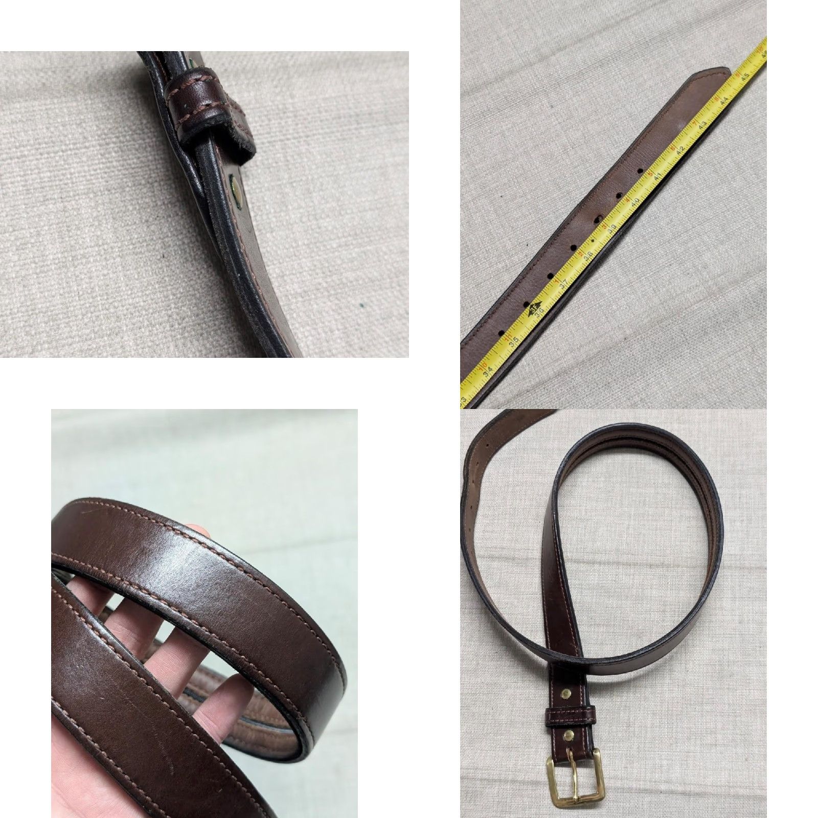 Vintage VINTAGE Bullhide Belts Western Belt 38 brown thick cowhide leather MONEY BELT removable buckle Mens Size 38 - 8 Thumbnail