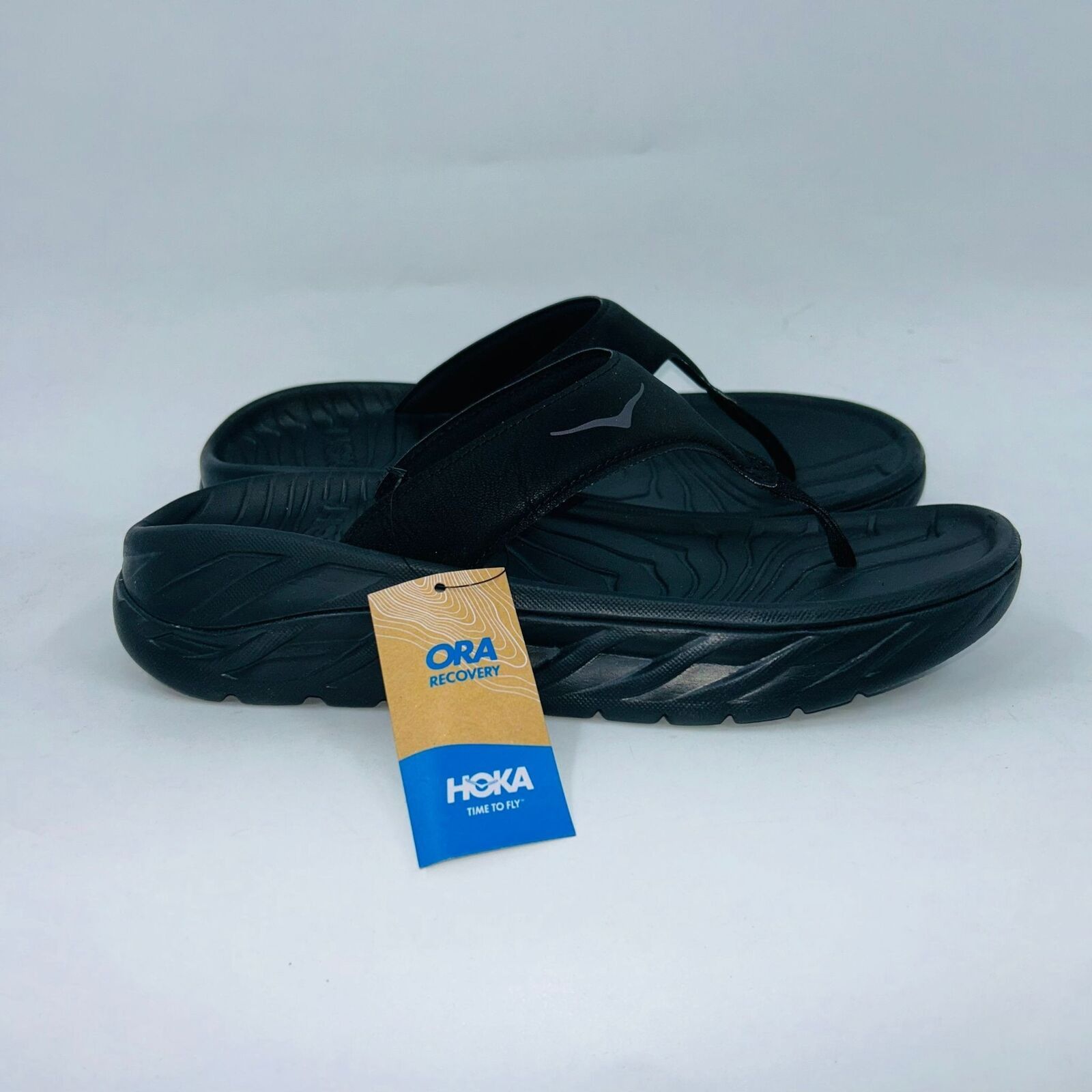 Hoka HOKA ONE UNISEX "BLACK GRAY" ORA RECOVERY SANDALS SIZE 7B Size US 7 / IT 37 - 1 Thumbnail