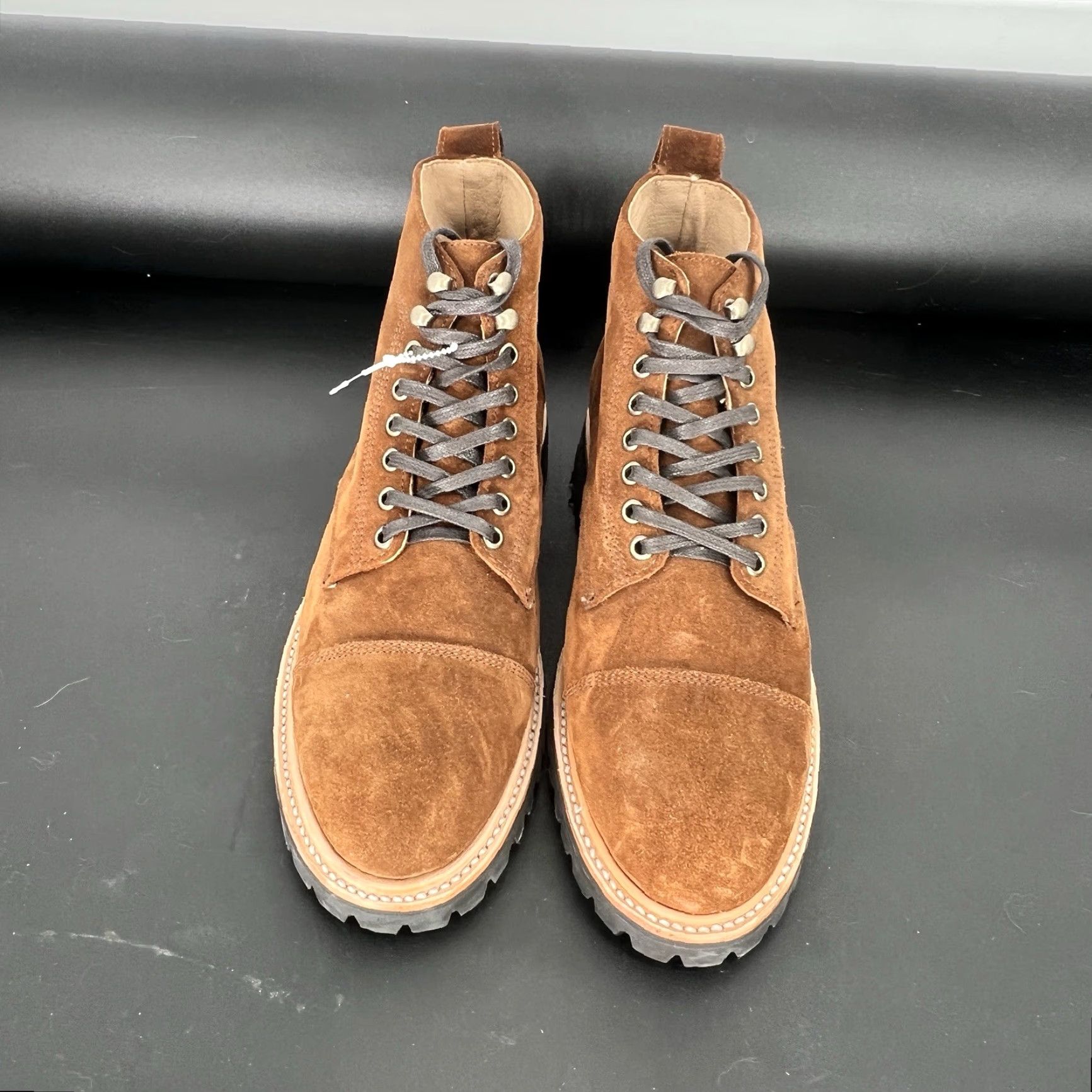 Taylor Stitch Taylor Stitch Men’s Boot The Moto Snuff Brown Suede Lace Up Leather Lining Rubber Outsole Biker Shoes Size 9 Size US 9 / EU 42 - 2 Thumbnail