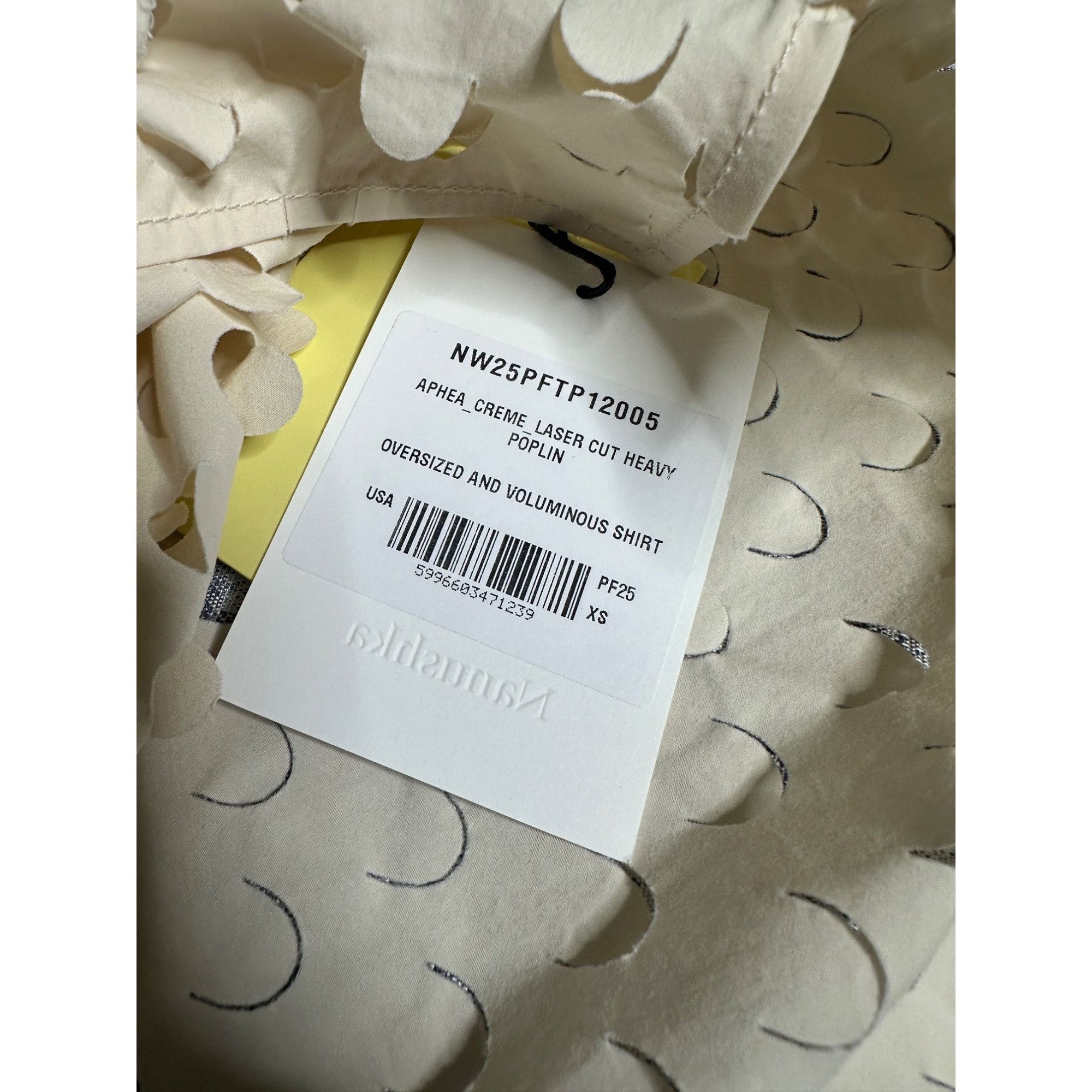 Nanushka Nanushka Aphea Laser Cut Heavy Poplin Shirt Size US XS / EU 42 / 0 - 6 Thumbnail