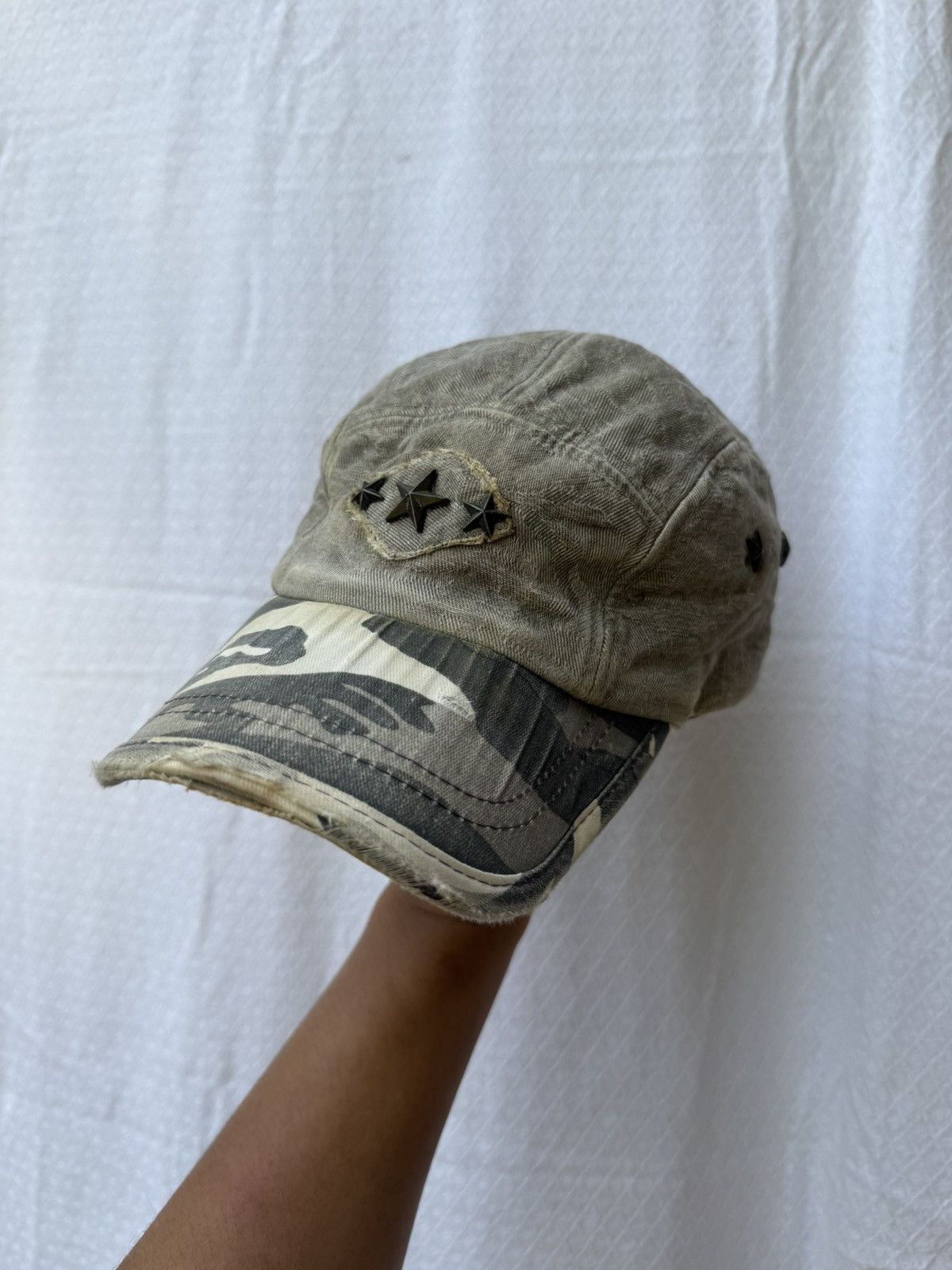 Hysteric Glamour Distressed camo style studs hats Size ONE SIZE - 1 Thumbnail