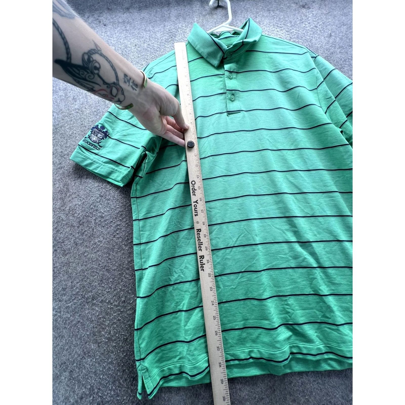 Under Armour Under Armour Polo Shirt Mens M Green Stripe HeatGear Woodfield Golf Club Size US M / EU 48-50 / 2 - 3 Thumbnail