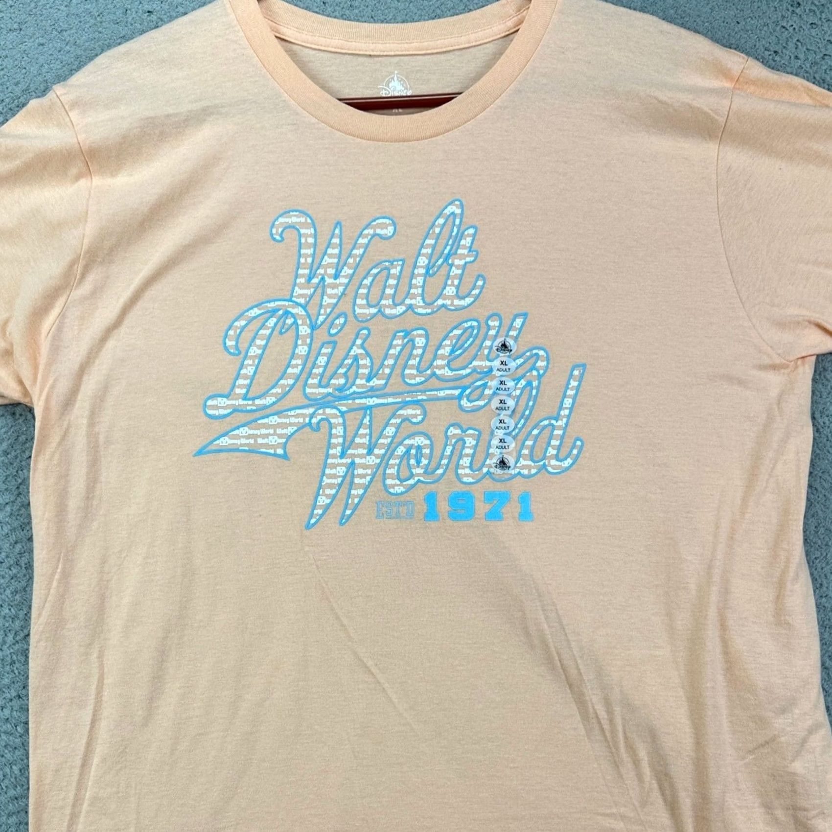 Disney Disney Parks Walt Disney World T-Shirt Womens XL Peach Comfort Short Sleeve Tee Size XL / US 12-14 / IT 48-50 - 2 Thumbnail