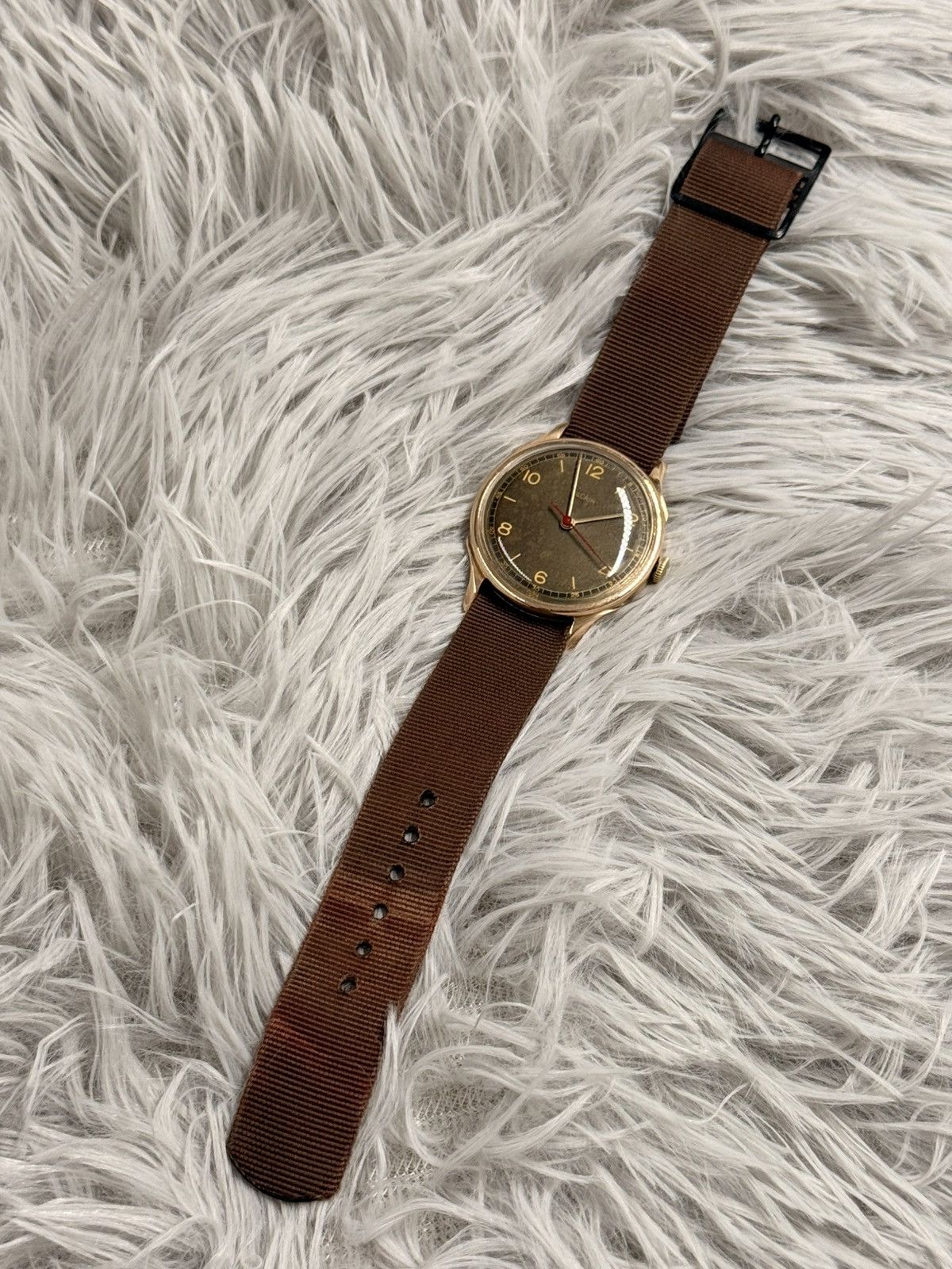 Vintage Rare Vintage 1970’s VULCAIN Military Manual Watch 9CT. Gold Size ONE SIZE - 13 Thumbnail