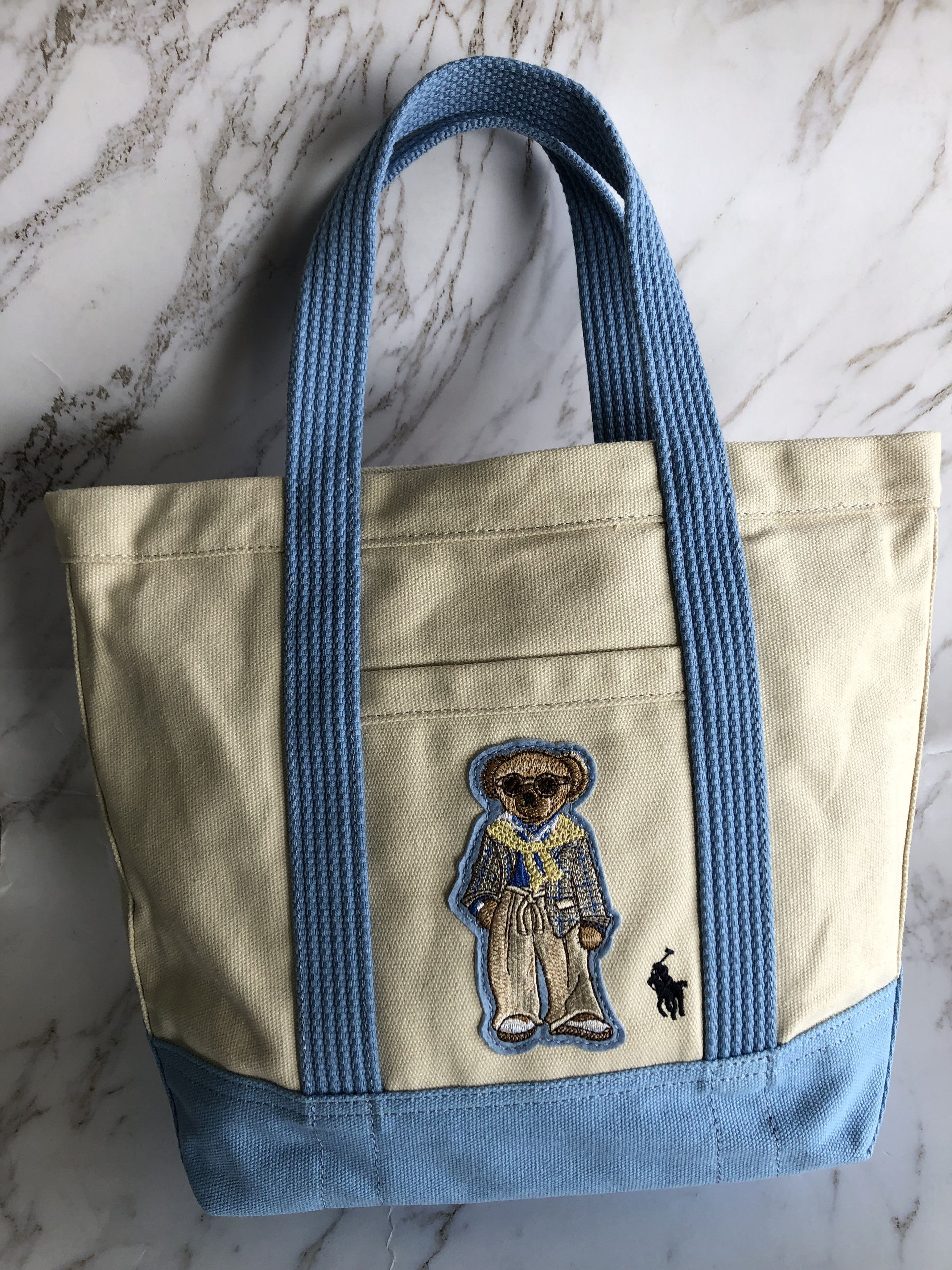 Polo Ralph Lauren Polo Ralph Lauren Small Canvas Polo Bear Tote Bag Size ONE SIZE - 2 Thumbnail
